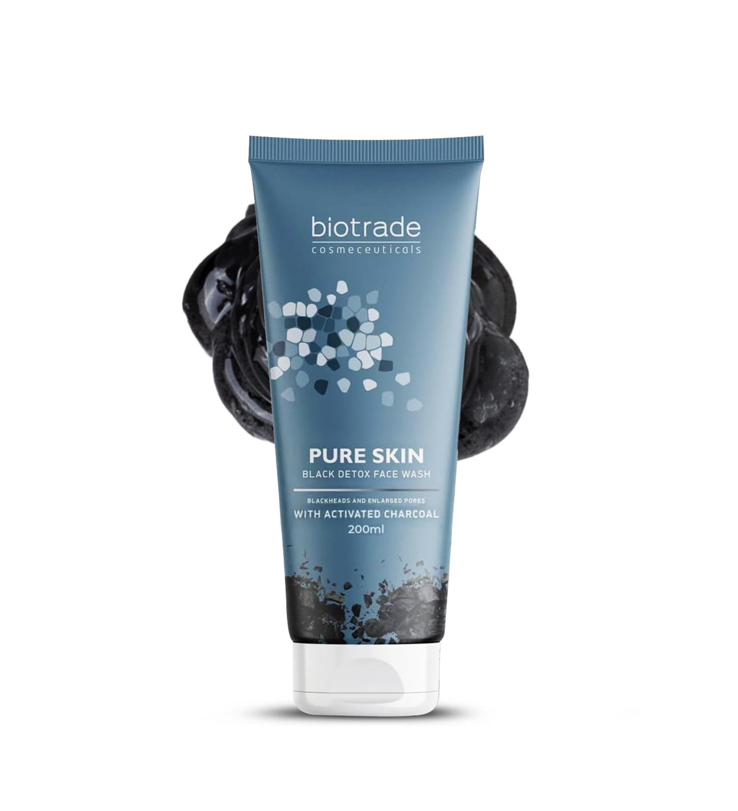 biotrade Pure Skin Black Detox Facial Wash Gel - Buy Online on GoSupps.com
