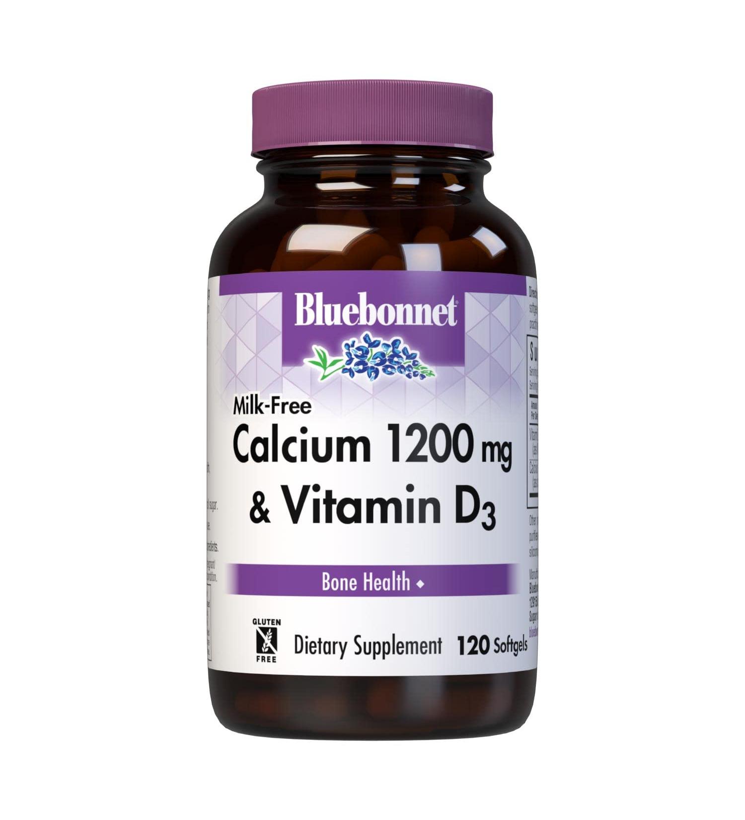 Bluebonnet Nutrition Milk-Free Calcium 600 mg - 120 Softgels | Bone Health Supplement - Buy Online on GoSupps.com