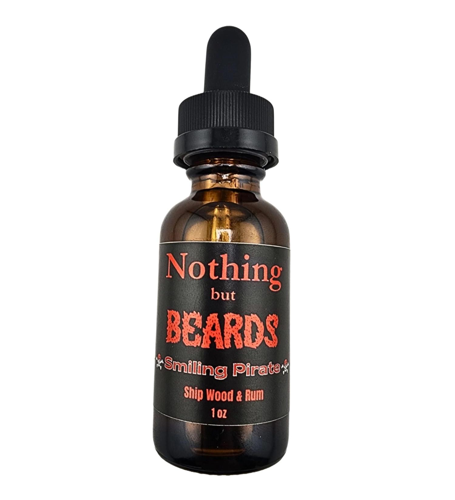 Smilin Pirate Beard Oil - Vegan Shipwood & Rum Scent Softens Beards & Eliminates Beardruff - International Shipping - Buy Online on GoSupps.com