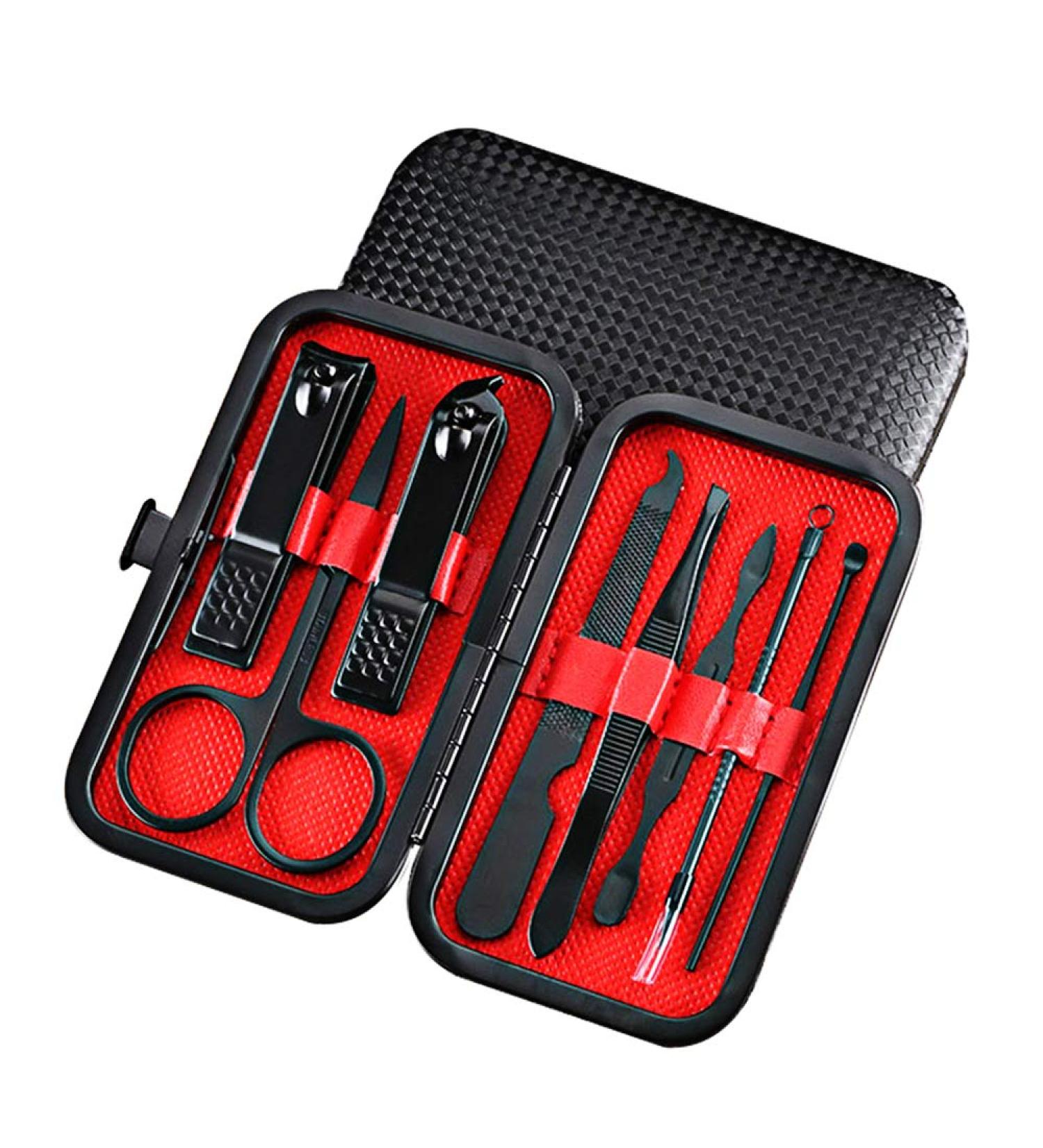 AKEROU Professional Luxury 8 In 1 Manicure & Pedicure Kit for Men - Nail Clippers & Grooming Set (8PCS) - Buy Online on GoSupps.com