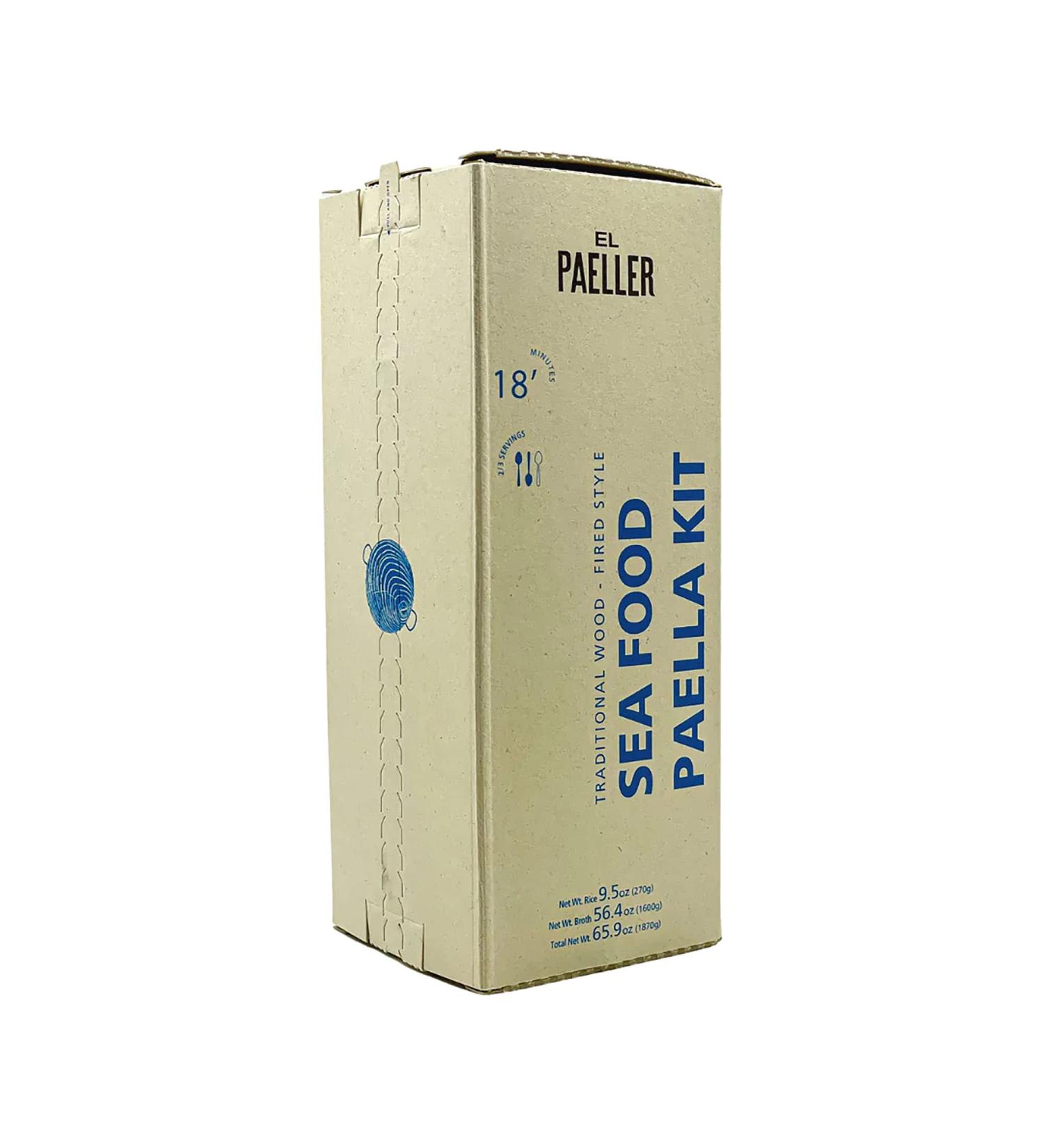 El Paeller Wood-Fired Paella Kit from Valencia, Spain | Includes Cooking Base & Rice | Makes 3 Servings | Seafood Paella - Buy Online on GoSupps.com