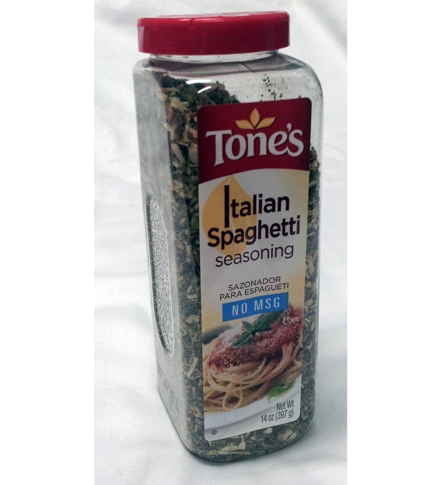 Tones Italian Spaghetti Seasoning - 14 oz: Authentic Blend for Delicious Pasta Dishes - Buy Online on GoSupps.com