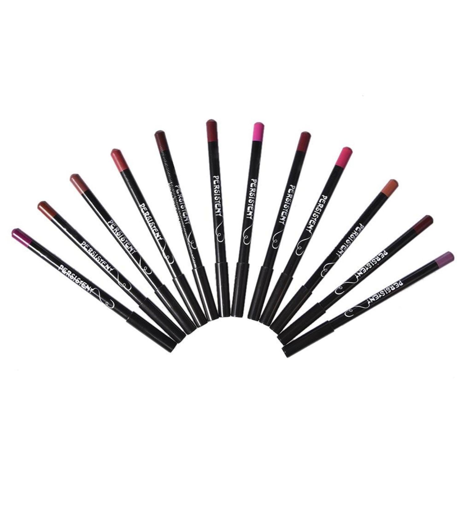  Shurzzesj Set of 12 professional lip pencils - Waterproof lip pencil - With lid - Matte and waterproof - Long-lasting lip liner - Buy Online on GoSupps.com