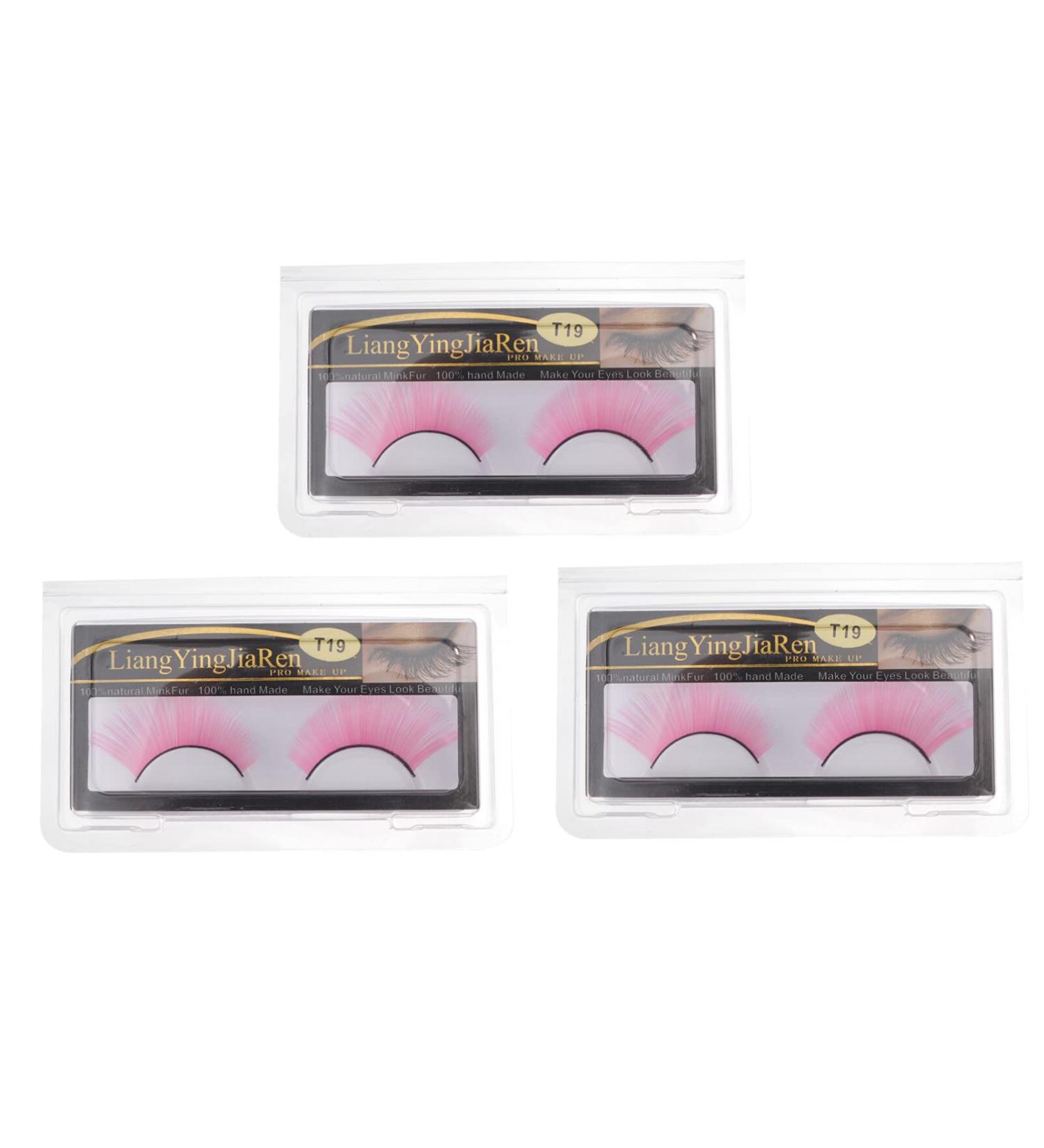 Shop Lurrose 3 Pairs Curly Fake Eyelashes - Perfect for Halloween Cosplay & Carnival - International Shipping Available - Buy Online on GoSupps.com