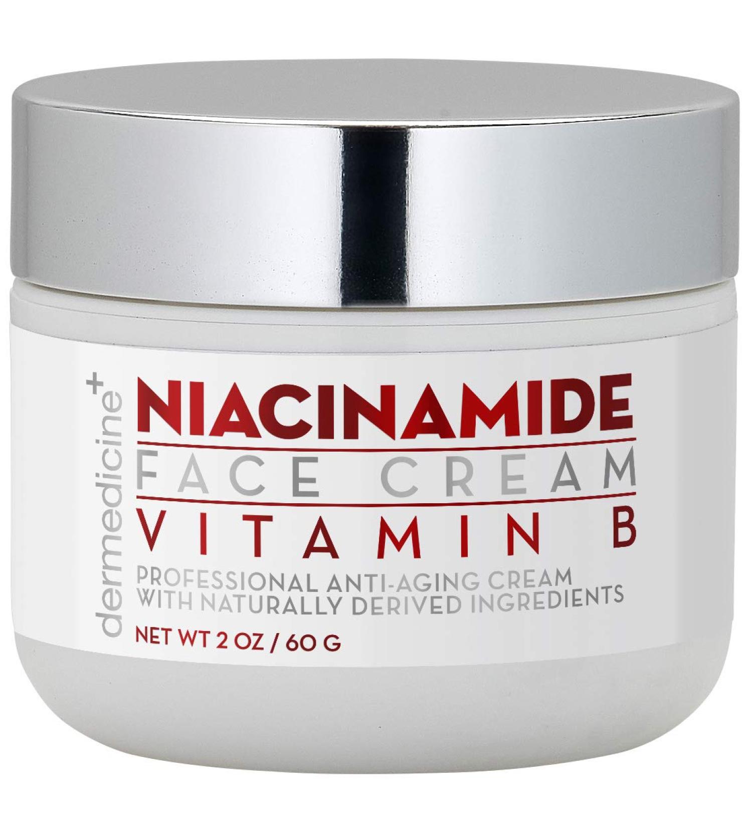 Natural Niacinamide Vitamin B Cream | Ultimate Strength Face Moisturizer with Retinol Grapeseed Extract & Hyaluronic Acid for Fine Lines & Wrinkles - Buy Online on GoSupps.com