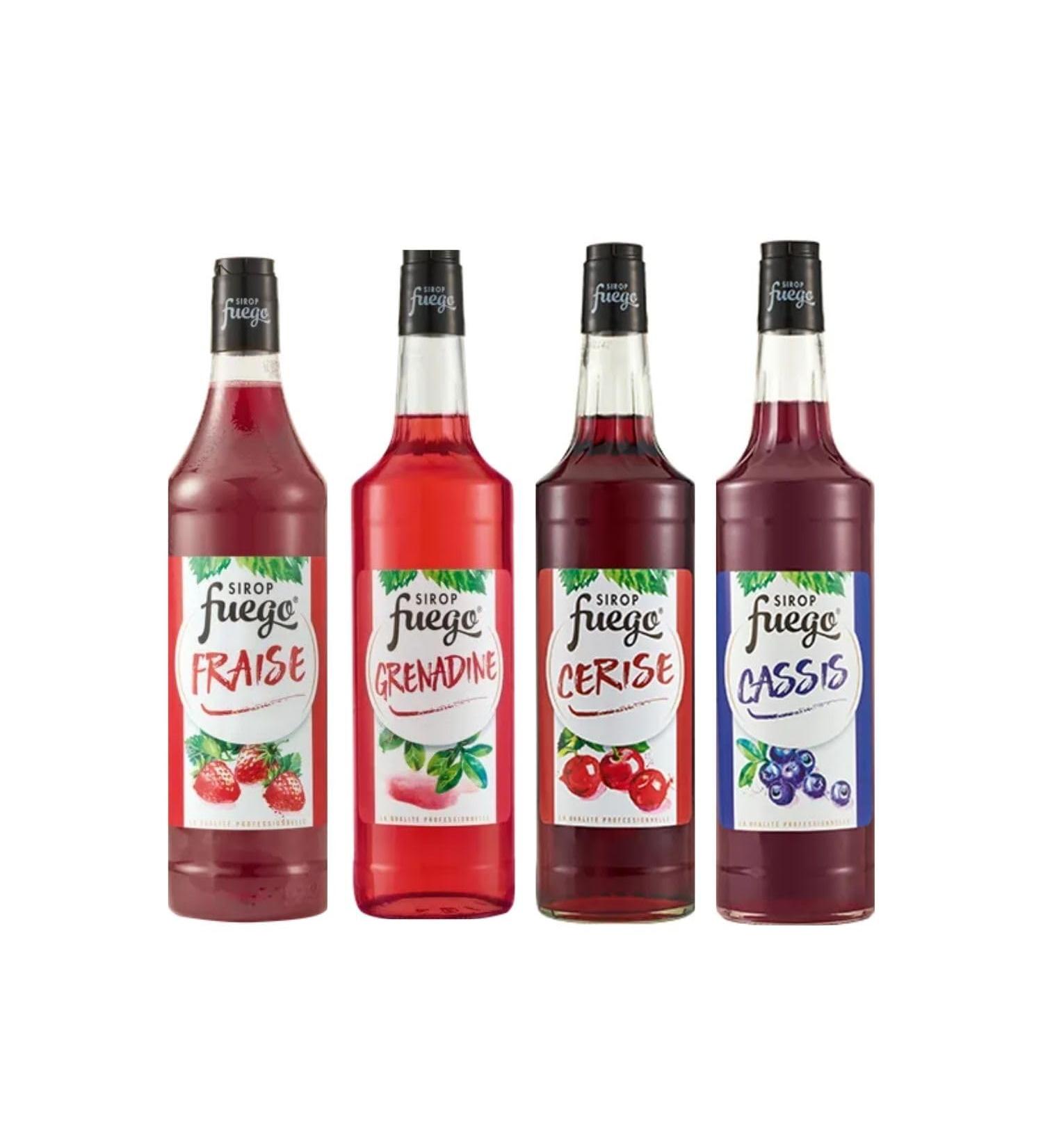Syrup - Fuego: Strawberry - Grenadine - Cherry - Blackcurrant (4x1L)