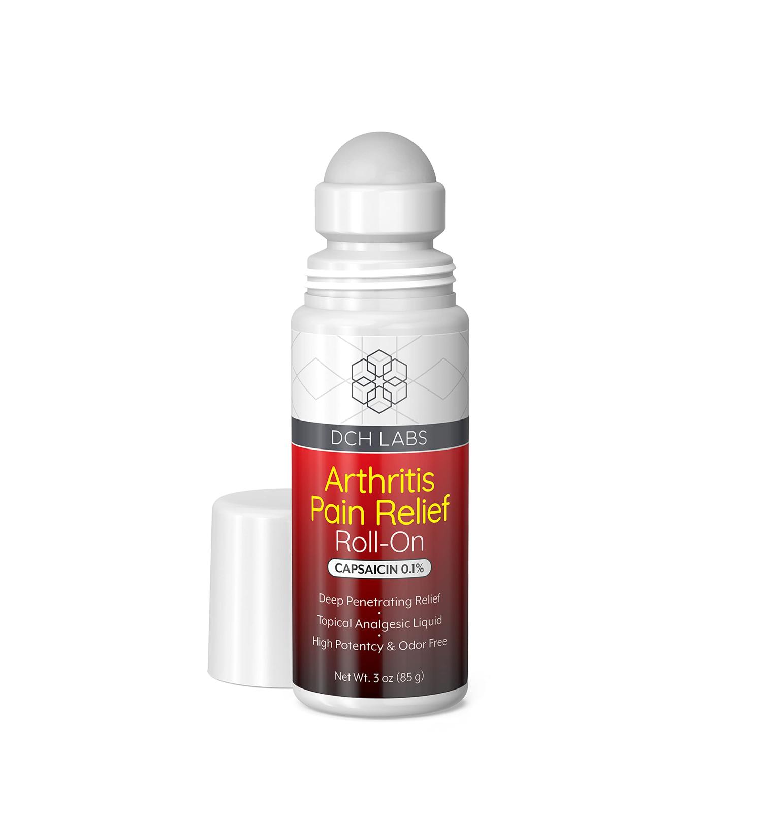 DCH Labs Warming Arthritis Pain Relief Roll-on 3oz - Deep Penetrating Capsaicin for Muscle & Joint Pain in Hands, Wrists, Feet, Knees & Back - Buy Online on GoSupps.com