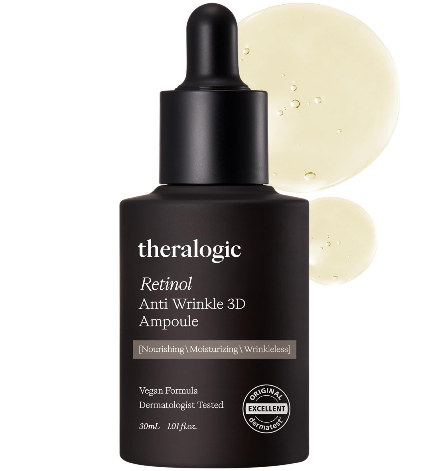 Retinol 3D Ampoule - Korean Vitamin A Serum for Pore Tightening & Refinement | Vegan Dermatologically Tested Night Skincare - 1.01 fl. oz - Buy Online on GoSupps.com