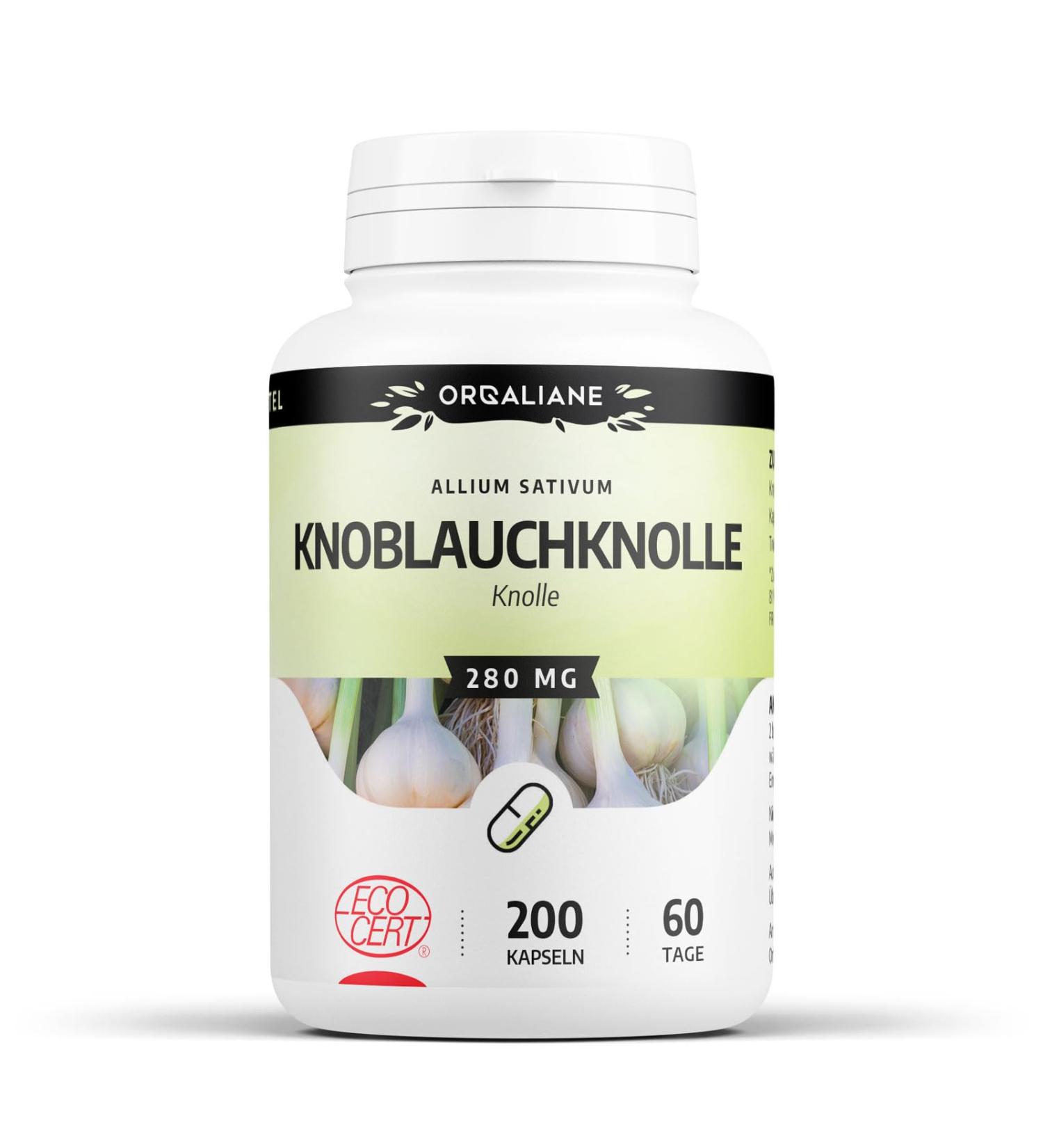 Shop Organic Garlic Bulb 280 mg - 200 Capsules | Premium Quality for Immune Support | International Shipping Available - Buy Online on GoSupps.com