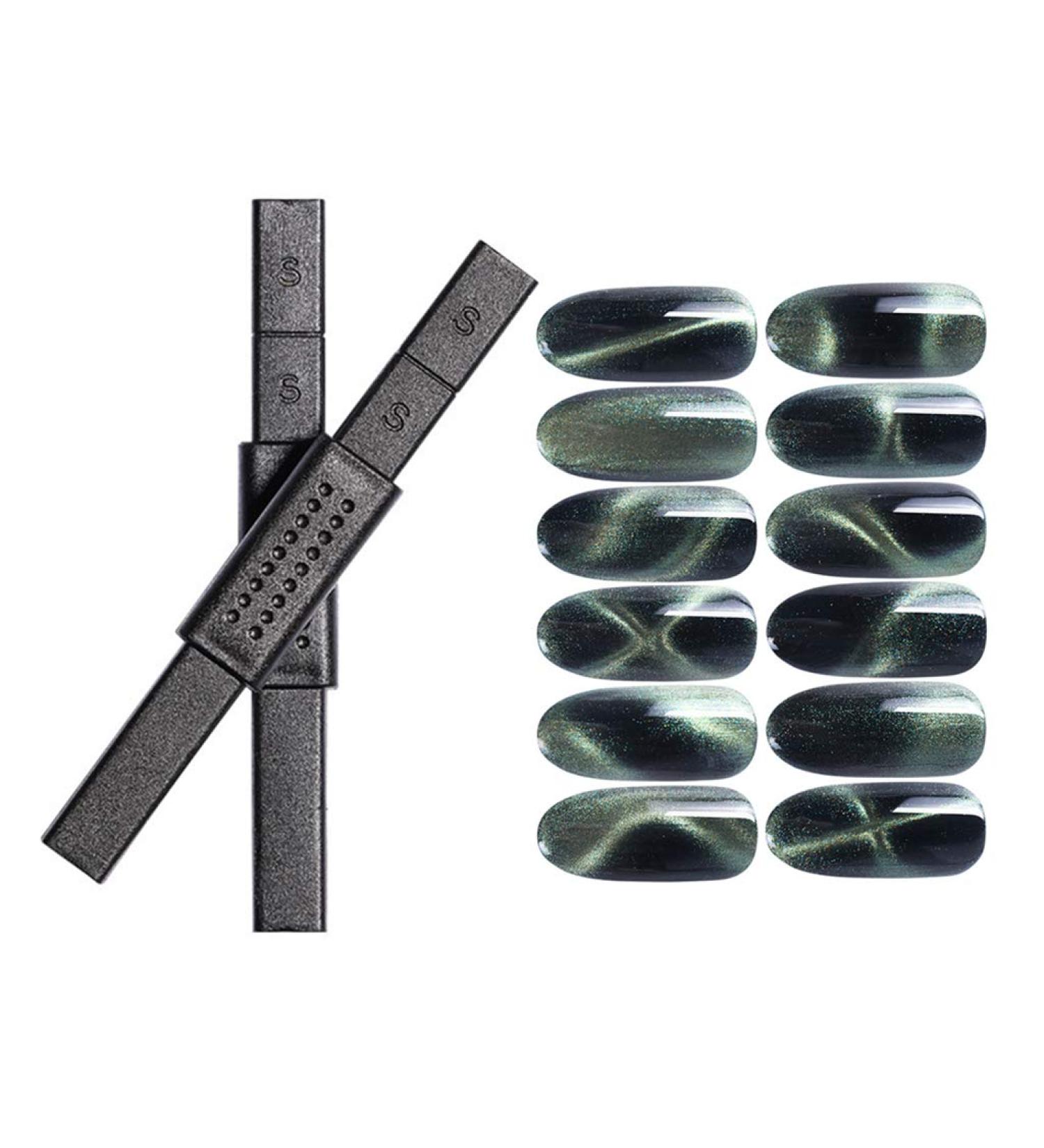 Shogpon 12-in-1 Magnetic Pencil for Cat Eyes Effect | High-Quality Nail Art Tool | DIY 3D Magnetic Gel Polish - Buy Online on GoSupps.com