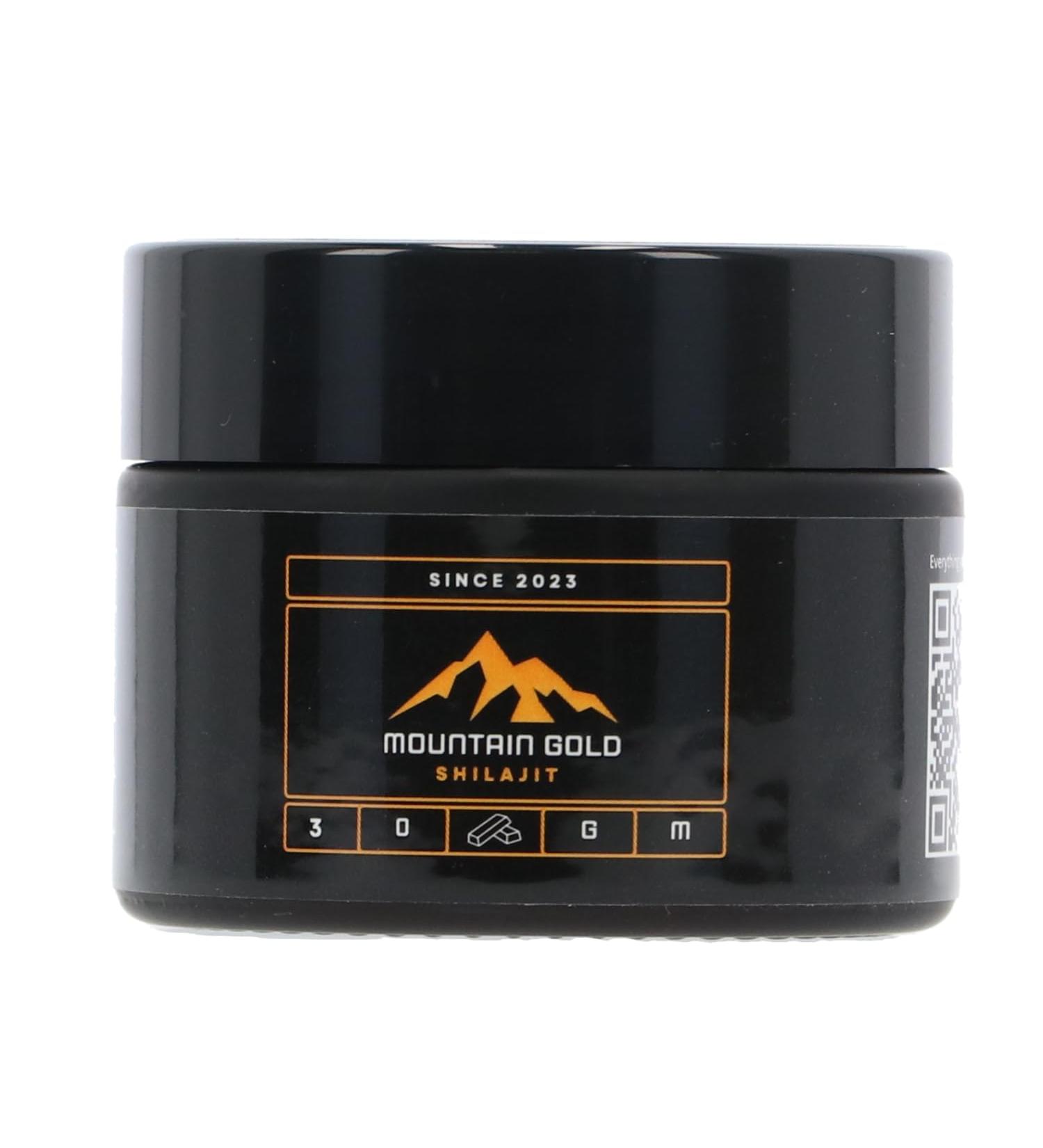 Mountain Gold Shilajit 30g - Original Himalayan Organic Shilajit - Gold Grade 100% Pure - Rich in Fulvic & Humic Acid - Immune System & Vitality Booster - Vegan Supplement - Buy Online on GoSupps.com