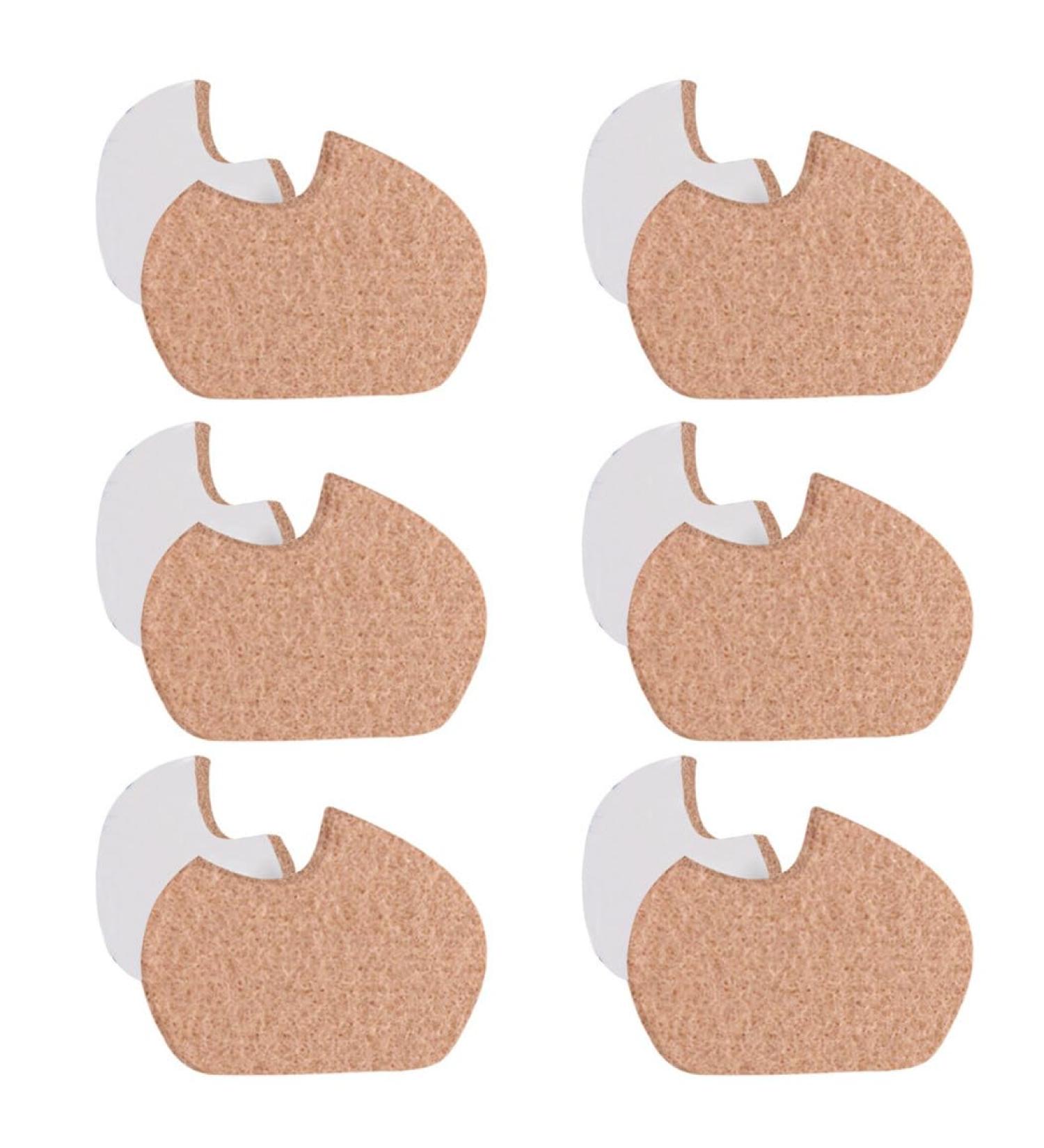 Protective Breathable Felt Forefoot Pads - 6 Pairs Adhesive Metatarsal Inserts for High Heels & Callus Relief - Buy Online on GoSupps.com