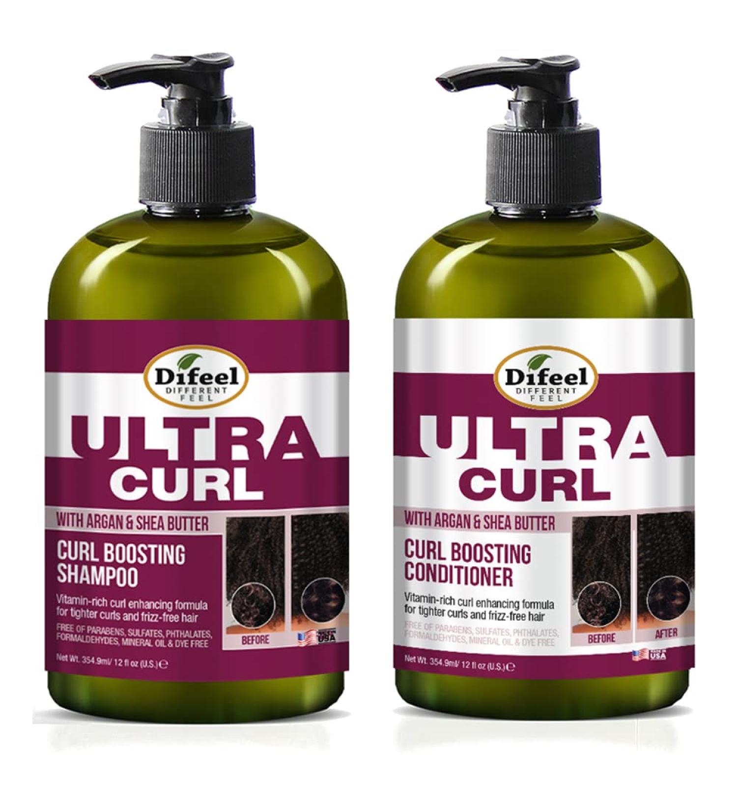 Difeel Ultra Curl 2-PC Set | Curl Enhancing Shampoo & Conditioner 12 oz - Best for Defined Curls | International Shipping - Buy Online on GoSupps.com
