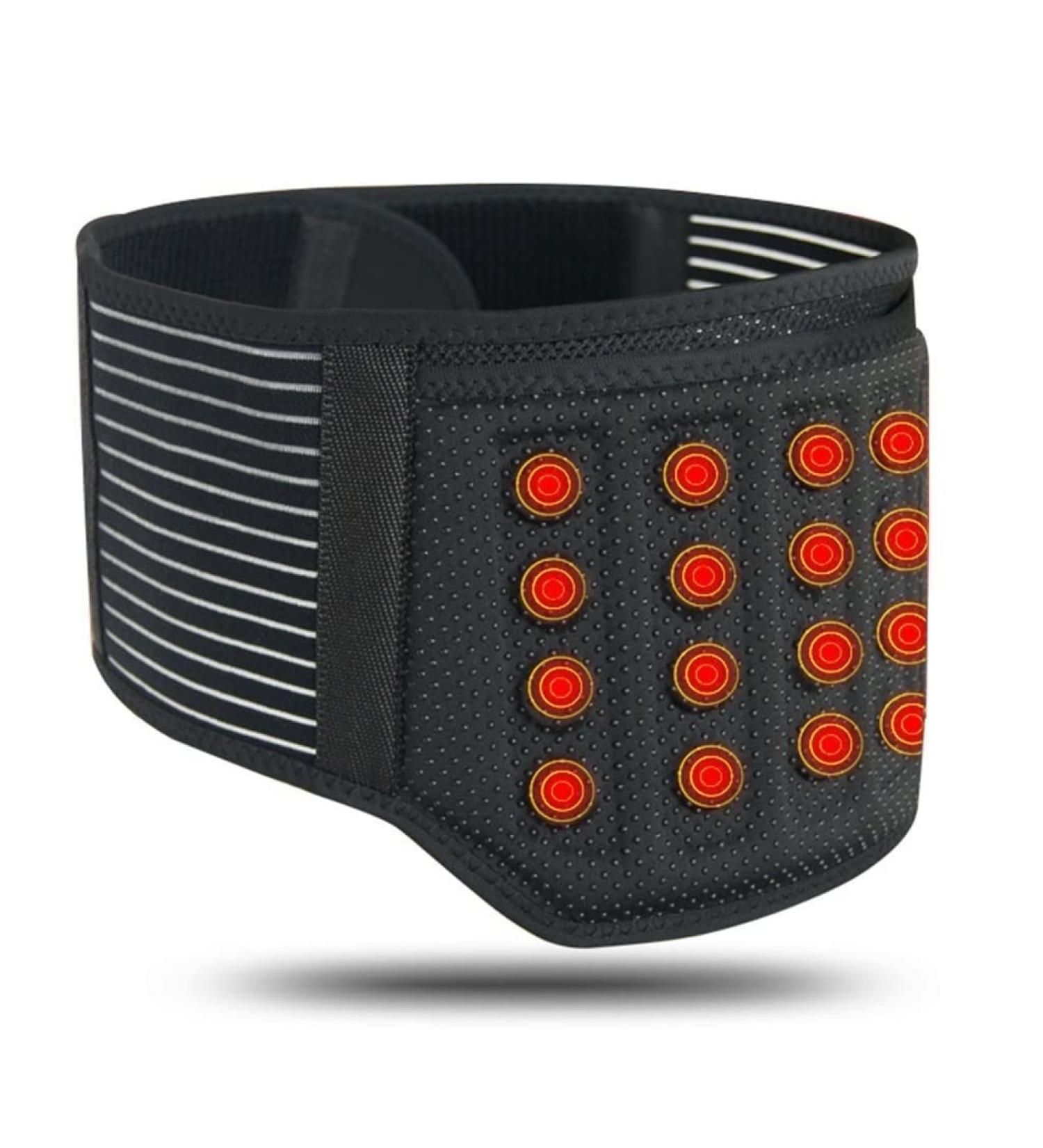 Self-Warming Tourmaline Lumbar Support Belt with 21 Magnets - Pain Relief & Comfort for Back Support - Buy Online on GoSupps.com