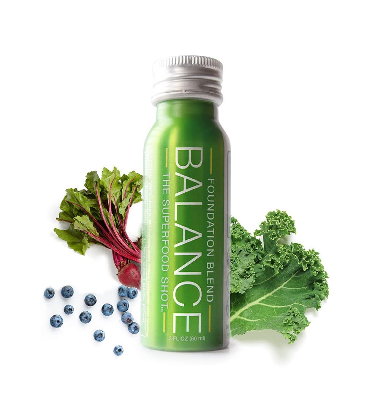 Organic Green Superfood Shot - Daily 2oz Drink with Fruits, Vegetables, Kale - Vegan & Gluten-Free (6 Pack) - Buy Online on GoSupps.com