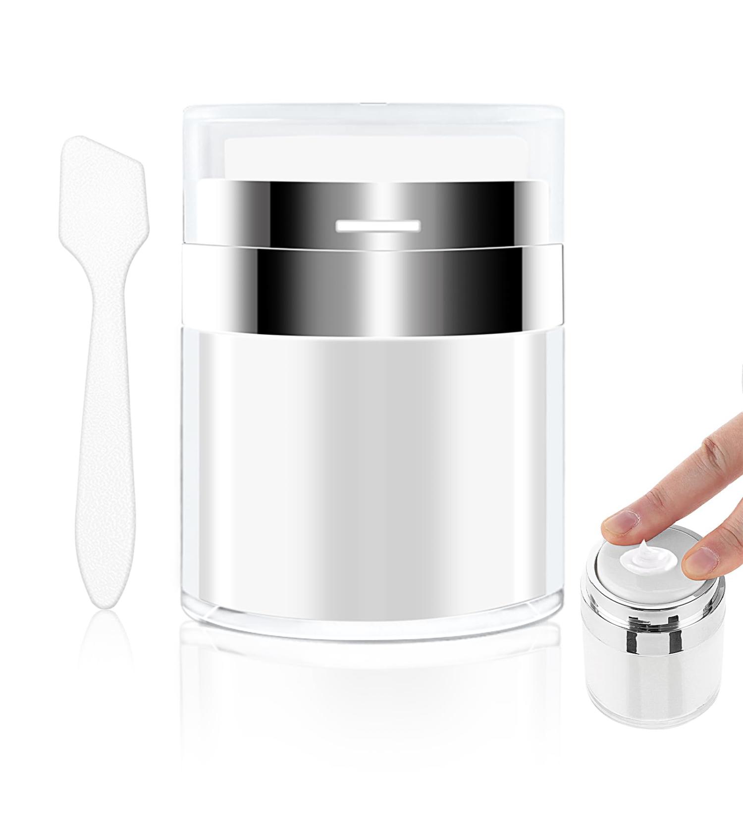 Disasserno 30ml Airless Pump Cream Dispenser - Portable Cosmetic Container for Lotion & Cream - Ideal for Travel & Home Use - Buy Online on GoSupps.com