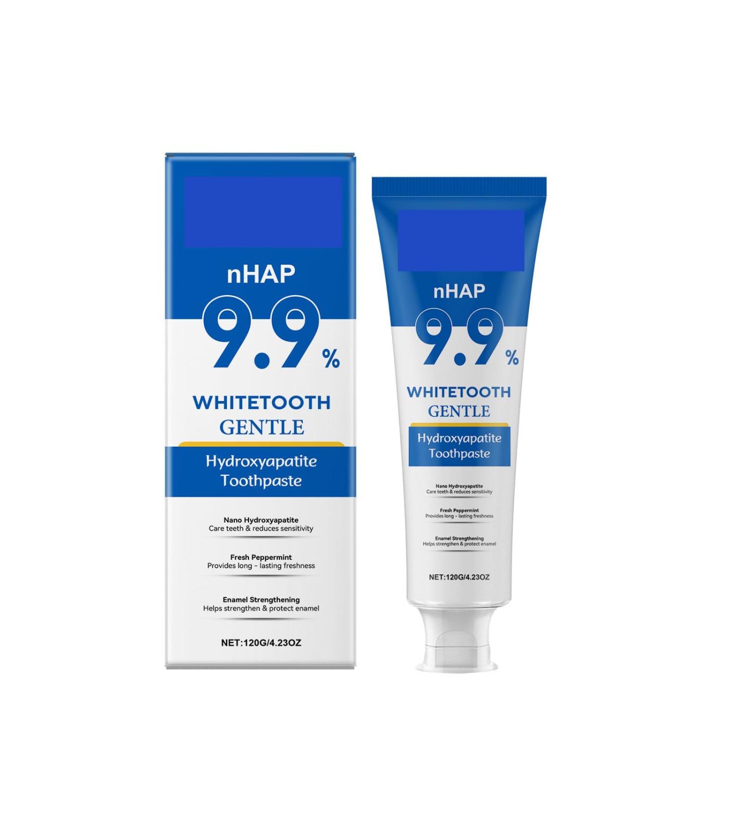 NHAP 9.9% Whitetooth Gentle Hydroxyapatite Toothpaste Fresh Peppermint Enamel Strengthening 120g/4.23oz - Buy Online on GoSupps.com