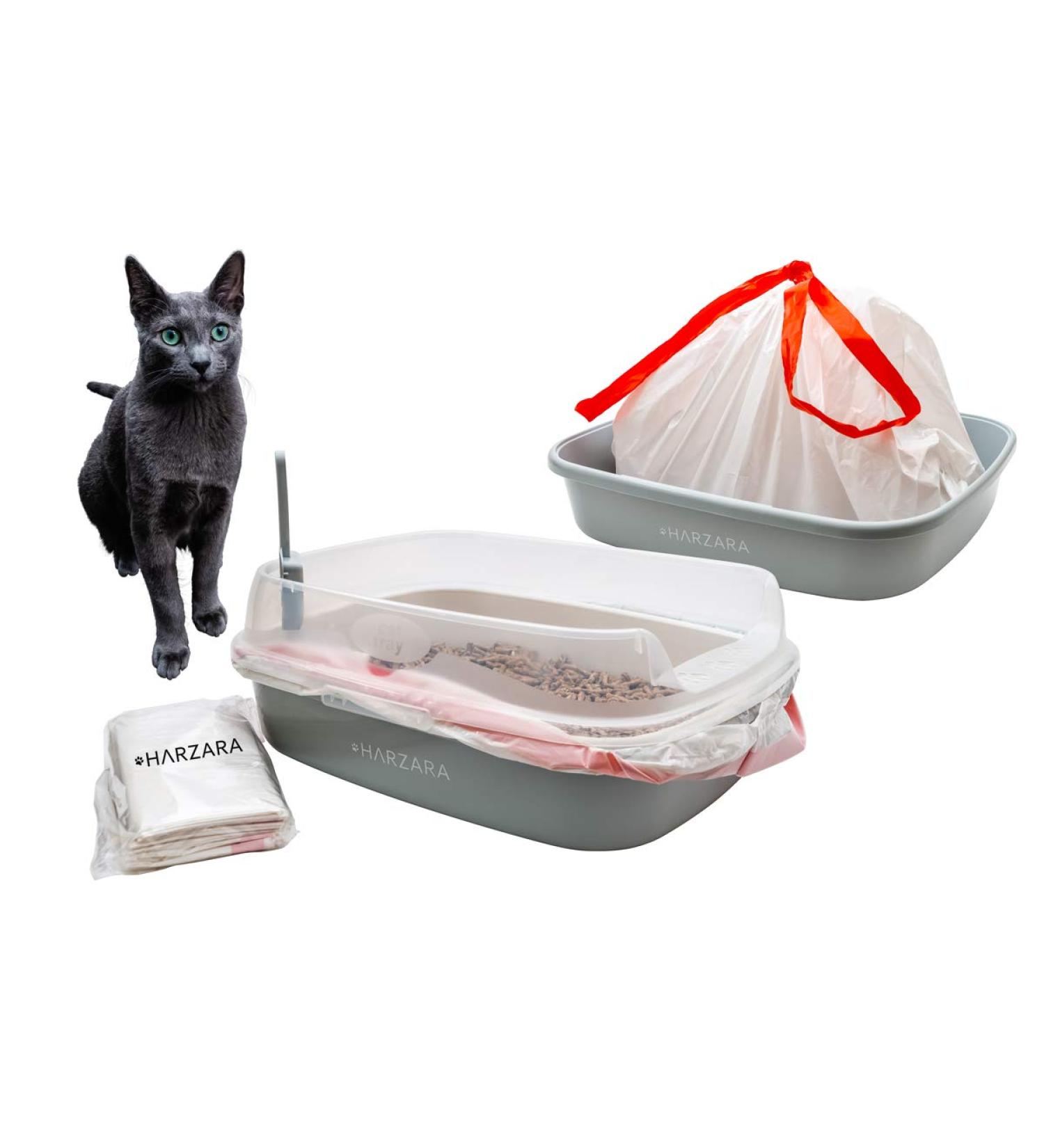 Harzara Premium Cat Litter Large Liners/Bags (10 Pack). Biodegradable Leakproof & Drawstring Design for an Easy Quick Clean Up. - Buy Online on GoSupps.com