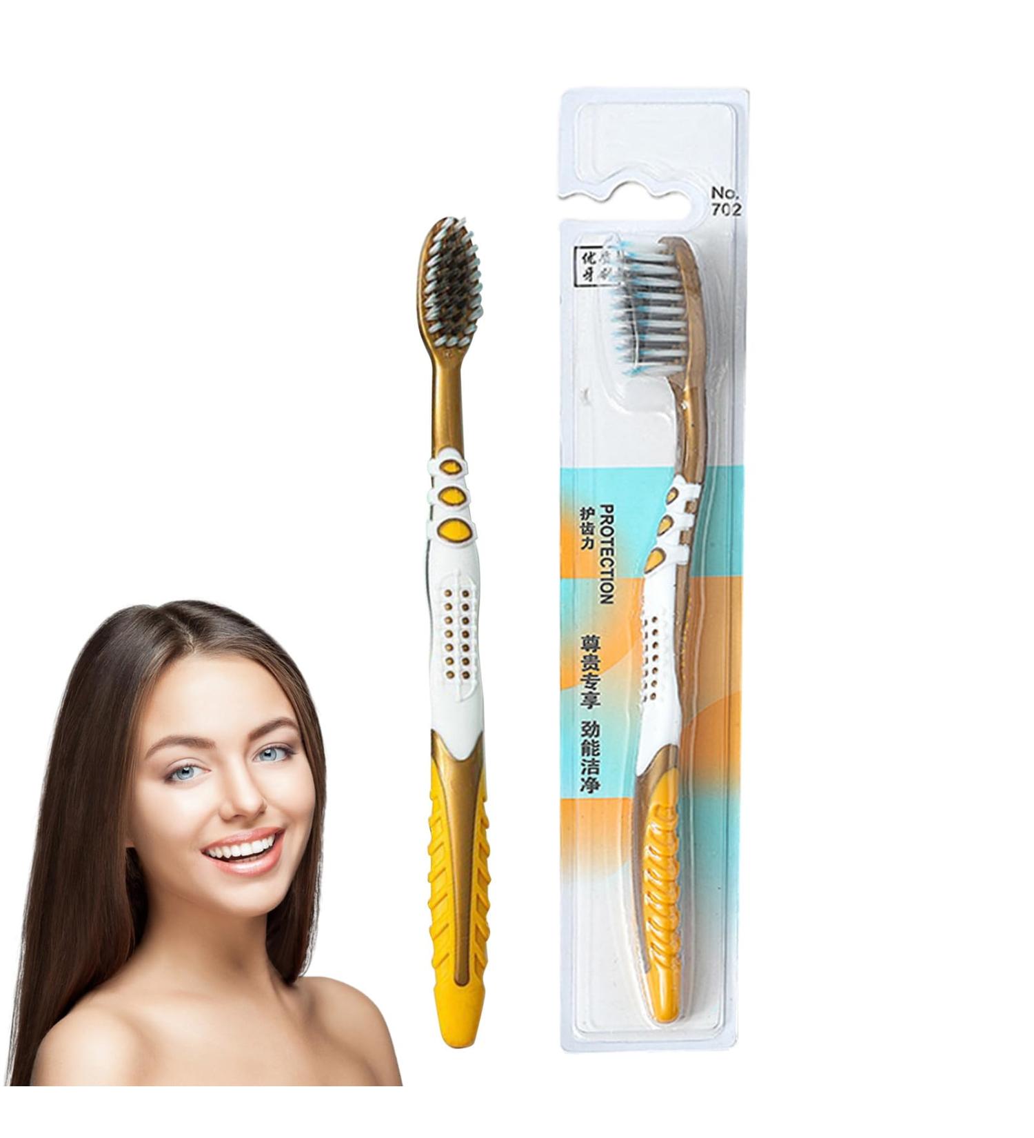 Soft Travel Toothbrush for Sensitive Teeth | Portable Dental Floss Toothbrush - Ideal for Women Men & Family | Teksome - Buy Online on GoSupps.com
