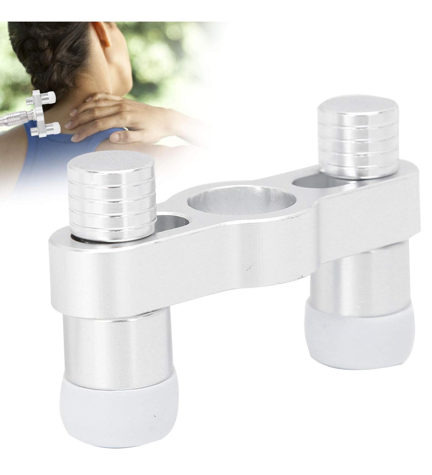 Chiropractic Spine Correction Tool - Adjustable Massage Head Manual for Effective Spinal Adjustment | Silver - Buy Online on GoSupps.com