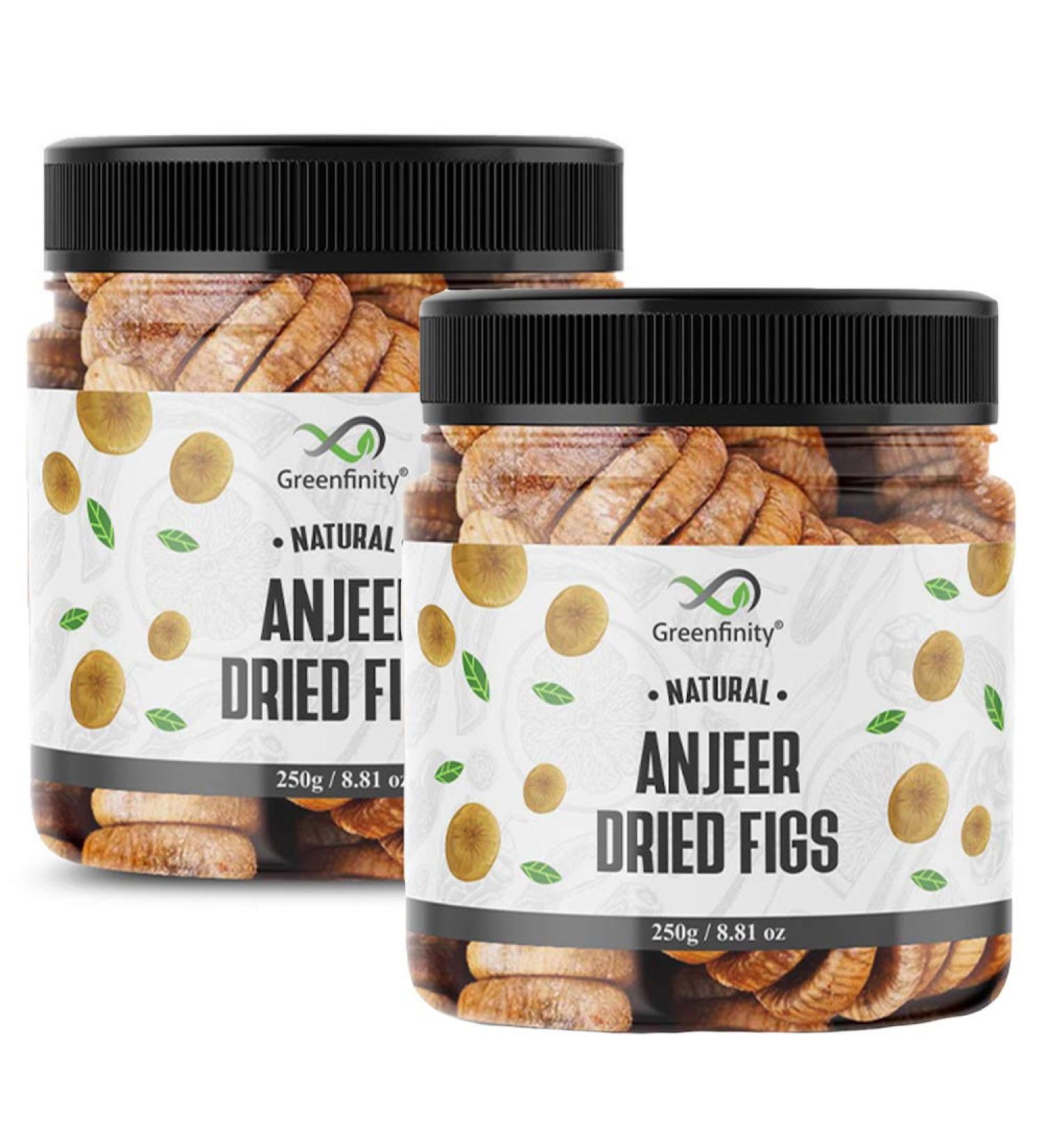 GreenFinity Premium Afghani Anjeer 500g - Dried Figs from Afghanistan (Pack of 2 Jars) - Buy Online on GoSupps.com