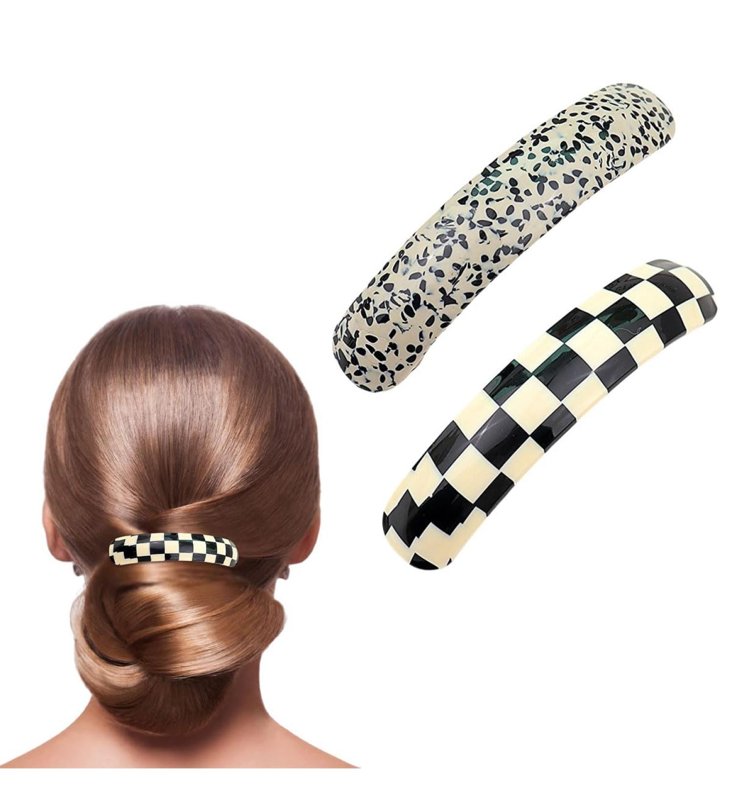 scicent Hair Clips Women 2 Pieces French Design Hair Grips Automatic Spring Hair Pins for Fine Hair Vintage Acetate Hair Barrettes Fashion Wedding Hairpin for Women Girls - 28510 - Buy Online on GoSupps.com