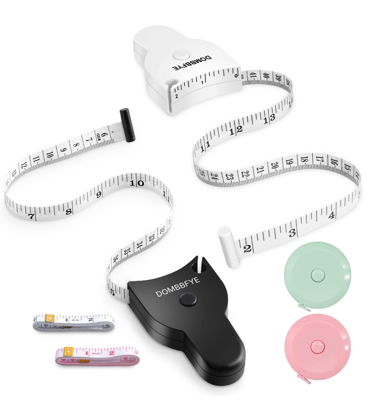 6 Pcs Body Measure Tape 60 Retractable Measuring Tape for Weight Loss, Sewing, Fabric - Black + White - Buy Online on GoSupps.com