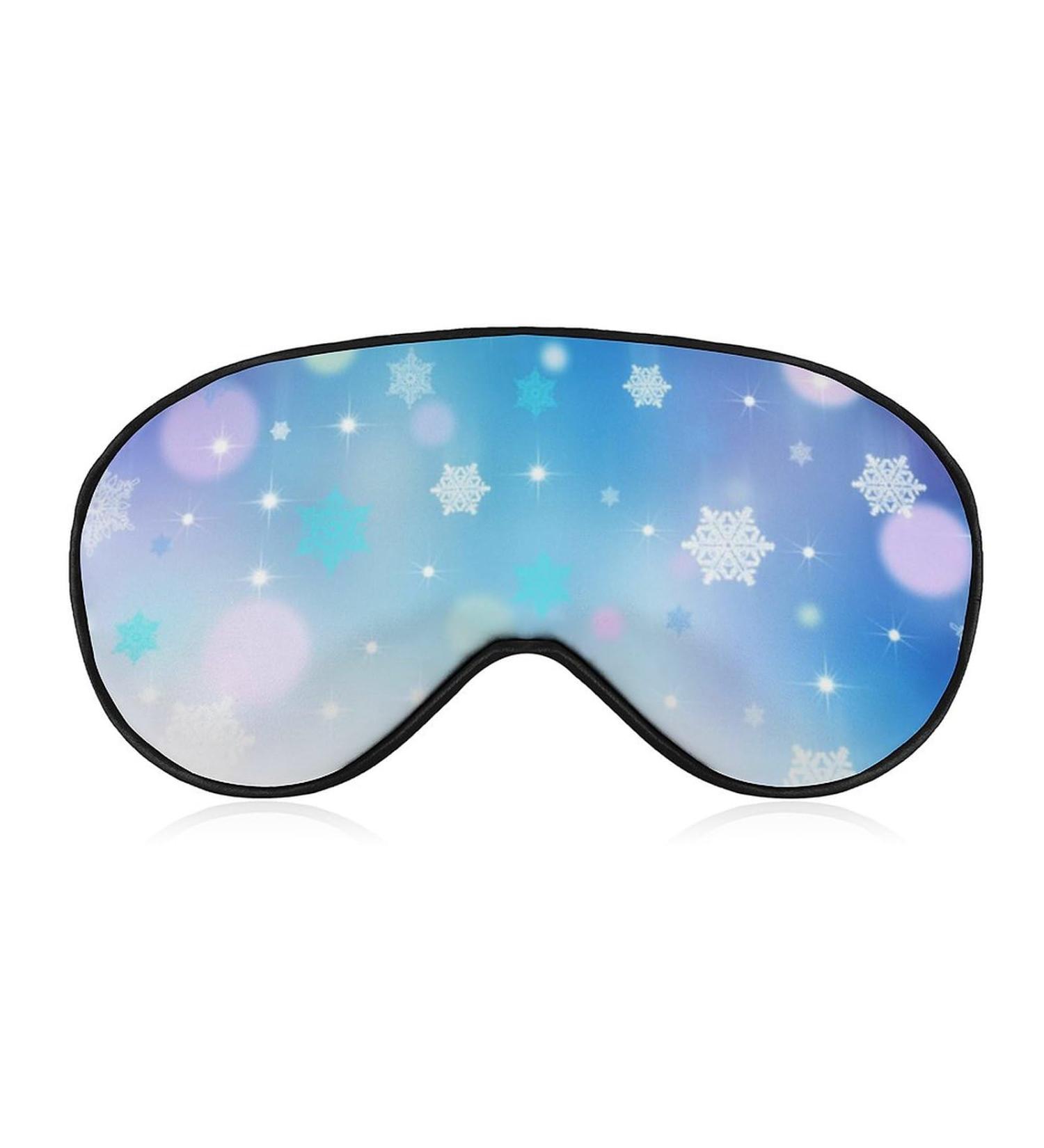 Christmas Shining Snowflake Sleep Mask - Adjustable Eye Cover for Sleeping & Travel - Buy Online on GoSupps.com