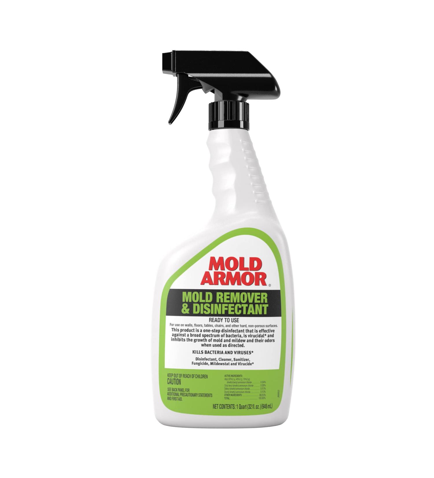 MOLD ARMOR Mold Remover & Disinfectant Cleaner, 32 oz. Spray Bottle, Inhibits Growth of Mold, Kills 99.9% of Household Bacteria and Viruses, Easy-to-Use Mildew and Mold Control Solution - Buy Online on GoSupps.com