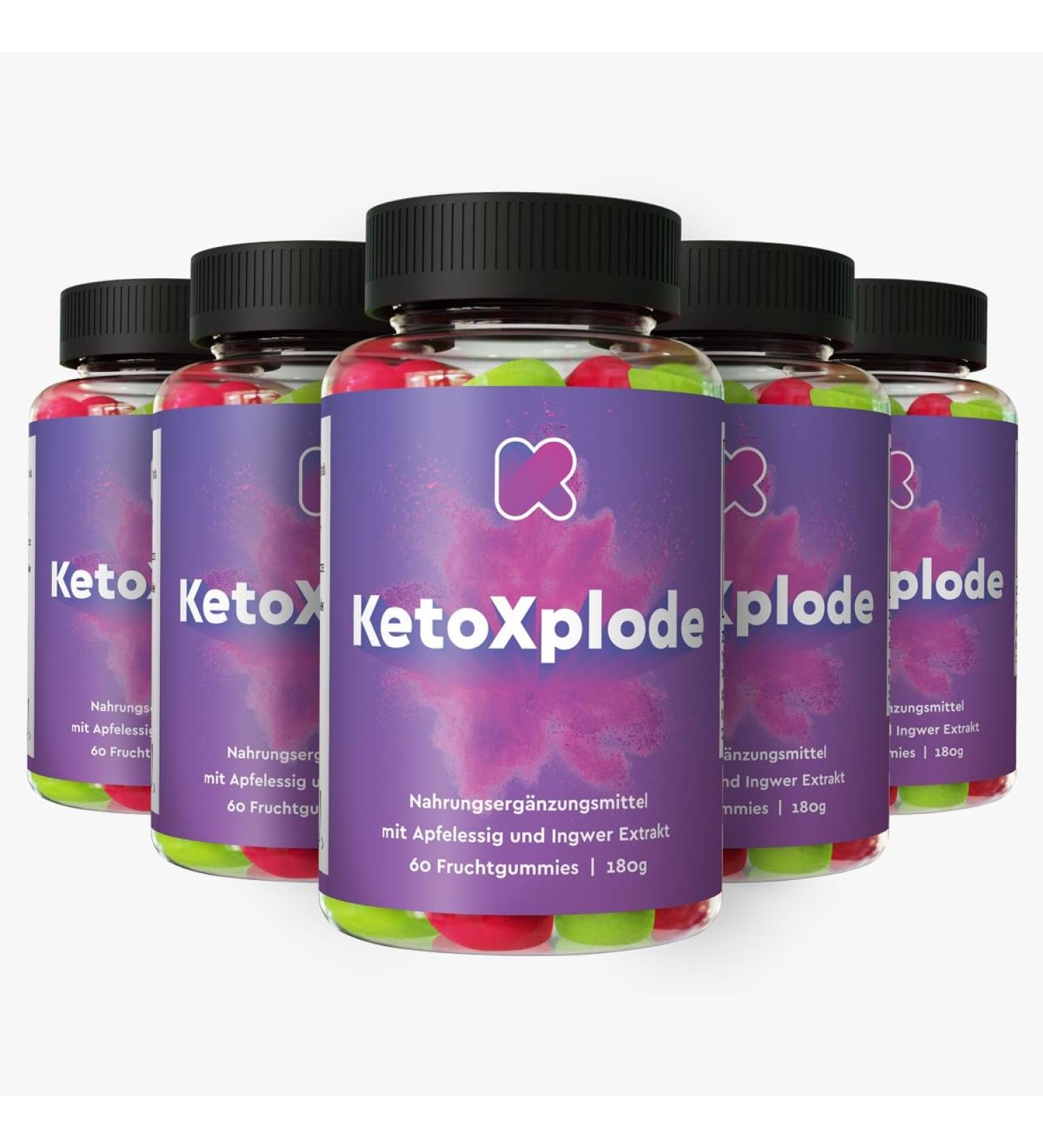 Ketoxplode gummy bears - keto rubber - 5 x 60 fruit gum keto diet gummy bears - fruit gum - gummy bear keto 5 x 60 gummy bears