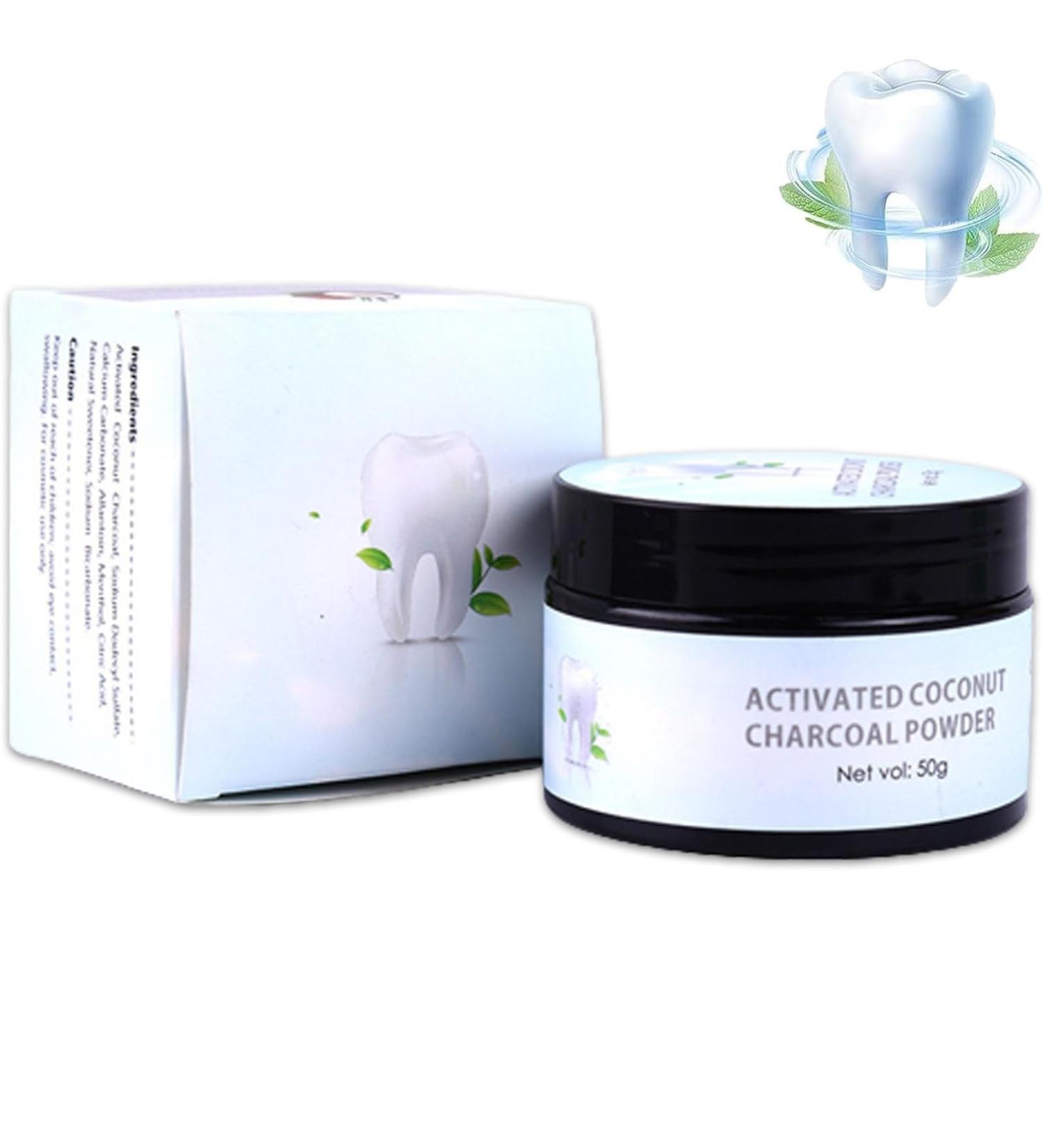 Teeth Whitening Activated Coconut Teeth Whitening Powder Activated Charcoal Powder 50g Effective Teeth Whitening Remove Stains. (1pcs) - Buy Online on GoSupps.com