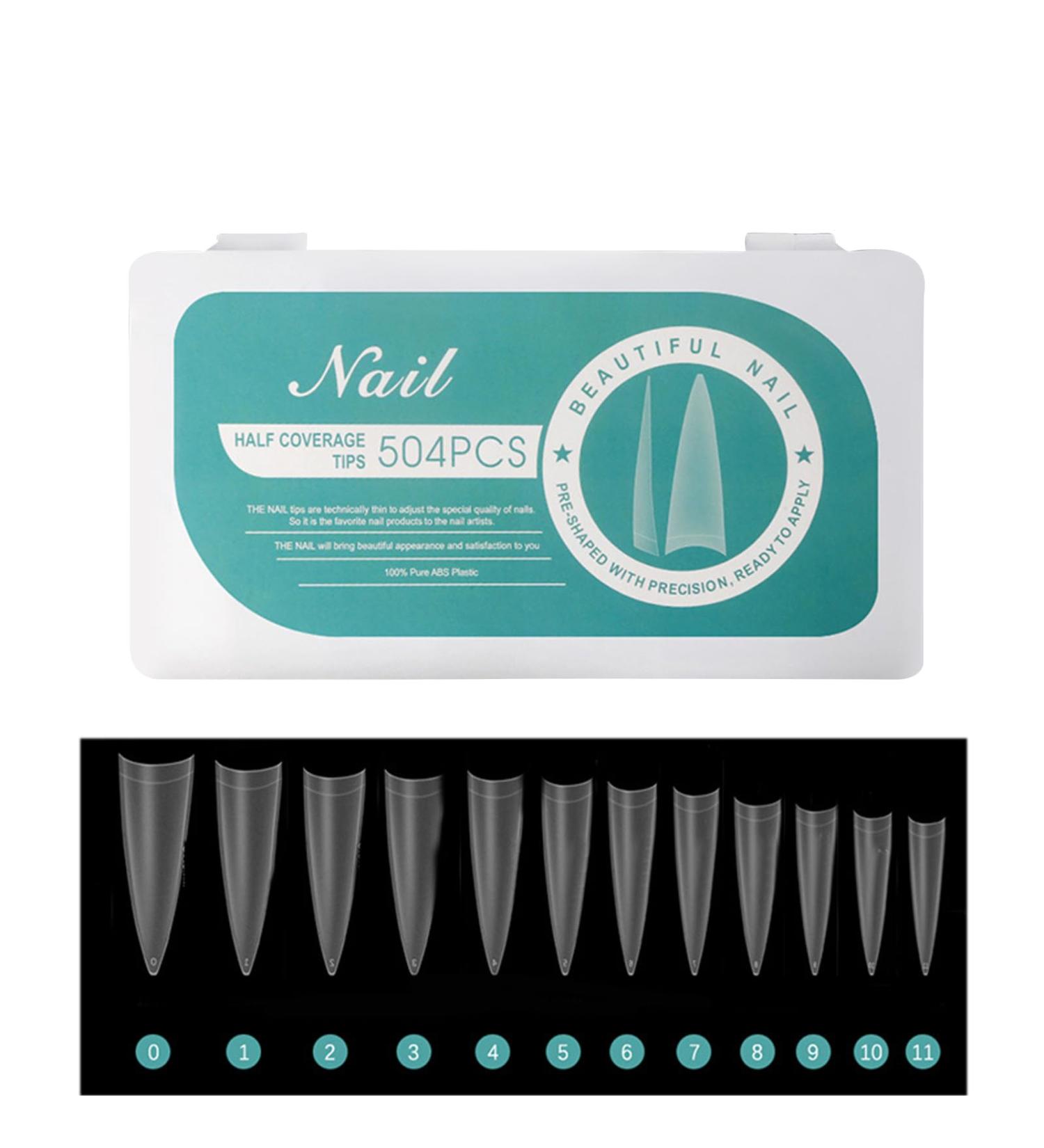 FEIlei 504Pcs Press on Nails Coffin Nail Tips Frosted Full Cover Fake Nail Artificial - Buy Online on GoSupps.com