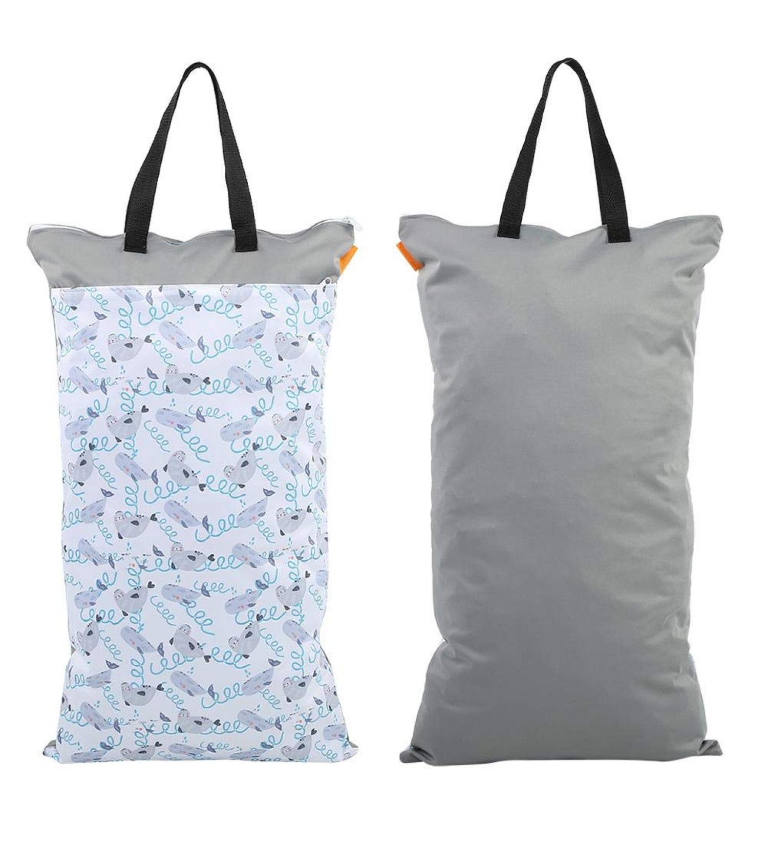 Zerodis Cloth Diaper Bag Large Hanging Waterproof Dry Reusable Washable Baby Cloth Diaper Bag(EF204)