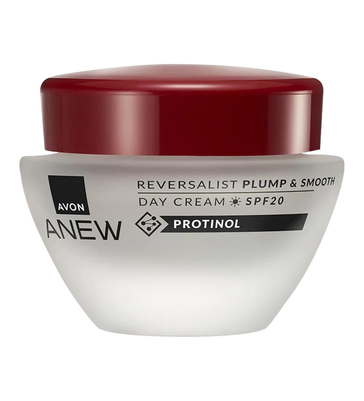 Avon Anew Reversalist Plump & Smooth Day Cream 50ml SPF20 Designed to Plump Skin Reduce Fine Lines and Wrinkles Dermatologically Tested Cruelty Free - Buy Online on GoSupps.com