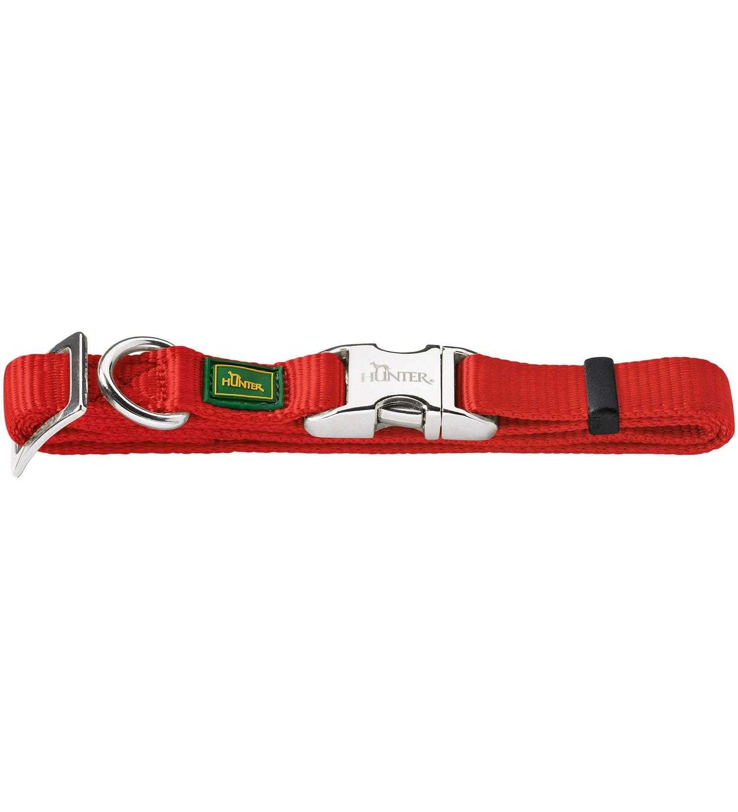 HUNTER VARIO BASIC ALU-STRONG collar dog collar nylon aluminum buckle L red L red