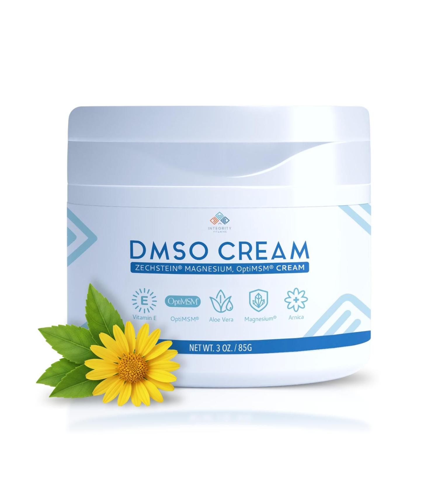 Integrity Vitamins DMSO Cream with Magnesium & MSM Lightweight Topical Cream with Aloe Vera Arnica & Vitamin E Fast-Absorbing Non-Greasy 3 oz - Buy Online on GoSupps.com