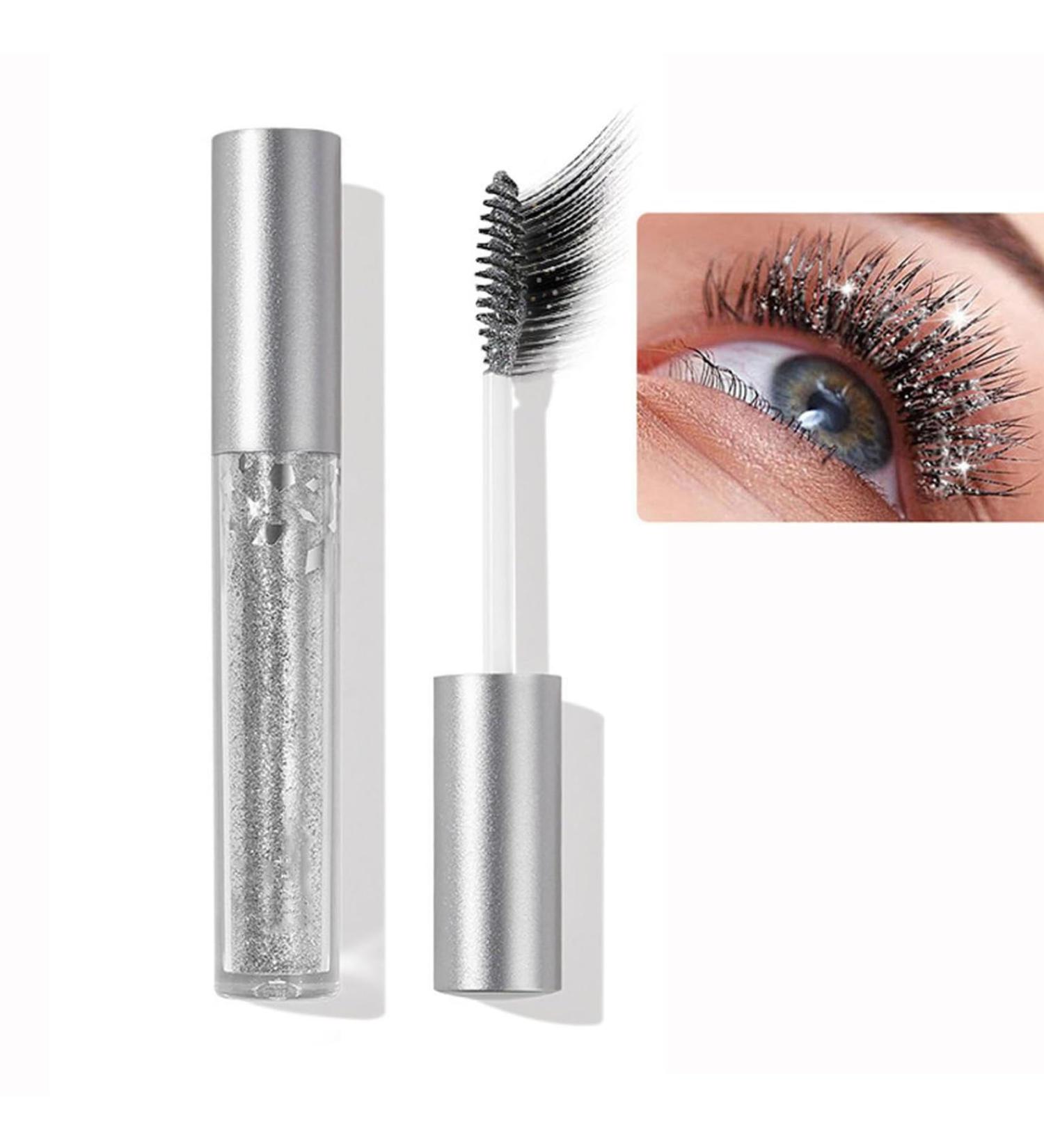 Glitter Mascara Shiny Mascara Glitter Eyeshadow Mascara - Waterproof Glitter Mascara for Eyelashes Sparkling Diamonds Mascara for Sensitive Eyes Zero Clumps Long Lasting Anti-smudge 5ML - Buy Online on GoSupps.com