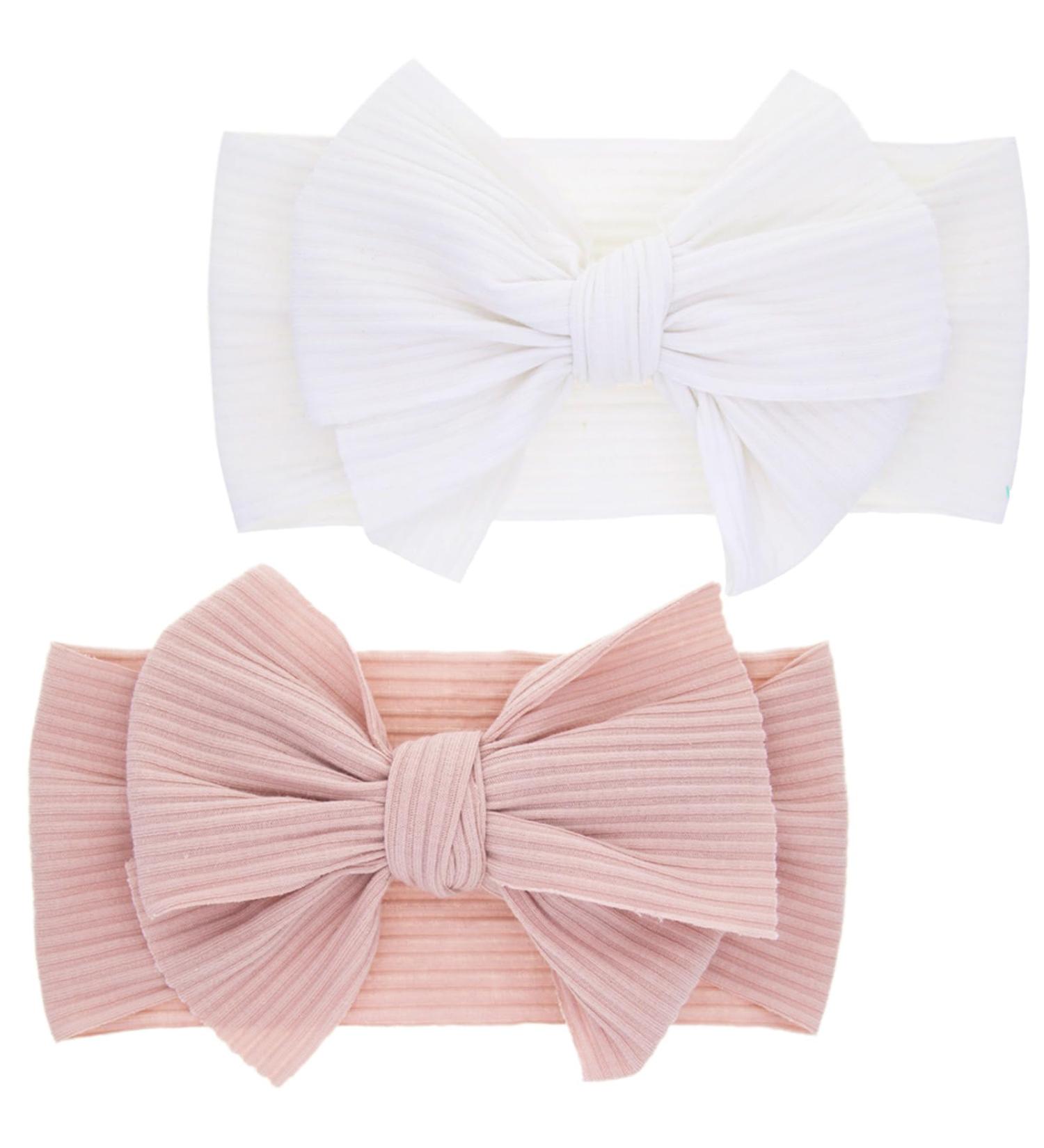 Buy 2-Piece Baby Girls' Front Belts & Hair Accessories | White & Pink Headbands & Turbans - Buy Online on GoSupps.com