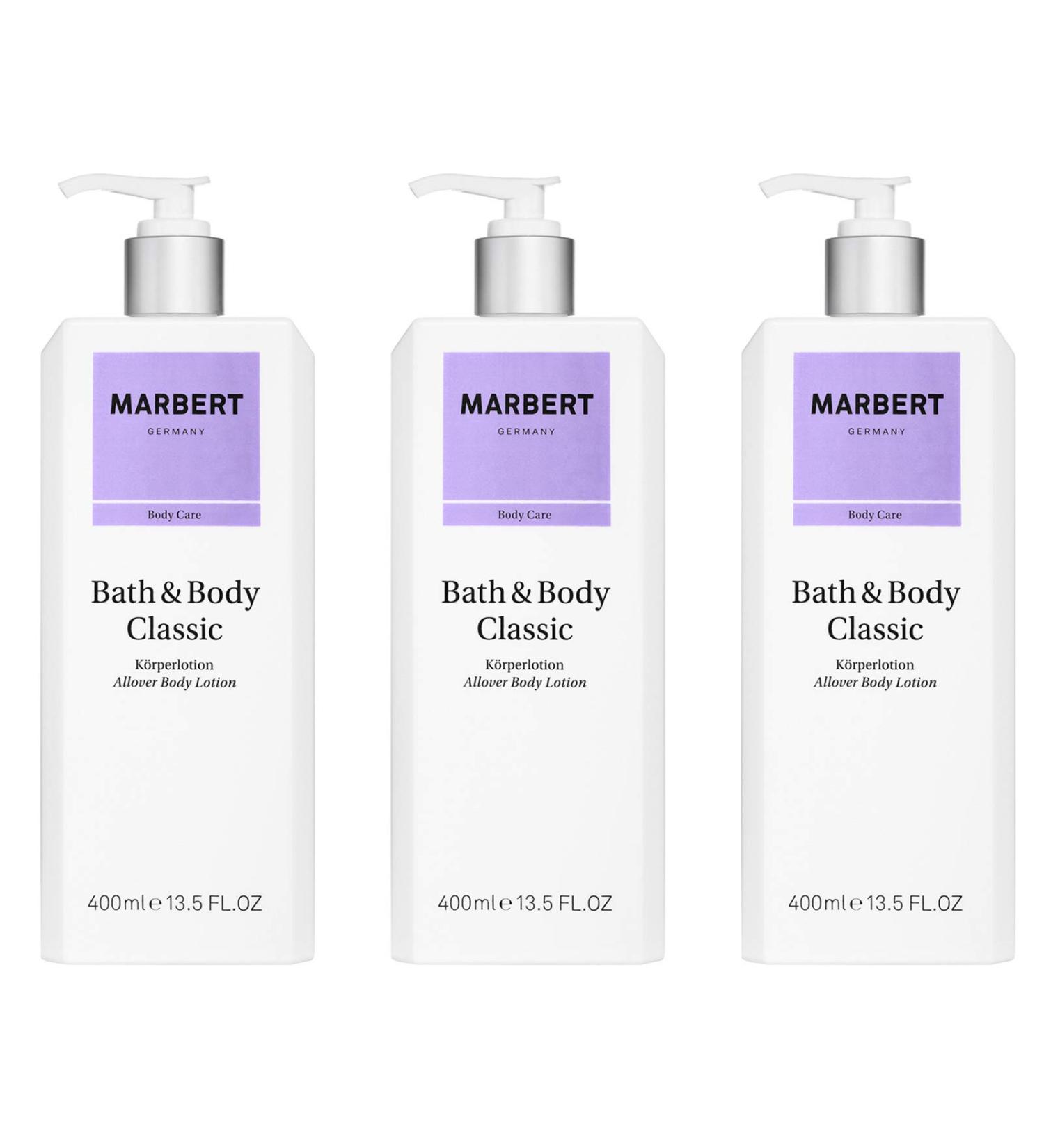 Marbert Bath & Body Classic Body Lotion 3-pack of 400ml 400 ml (pack of 3)