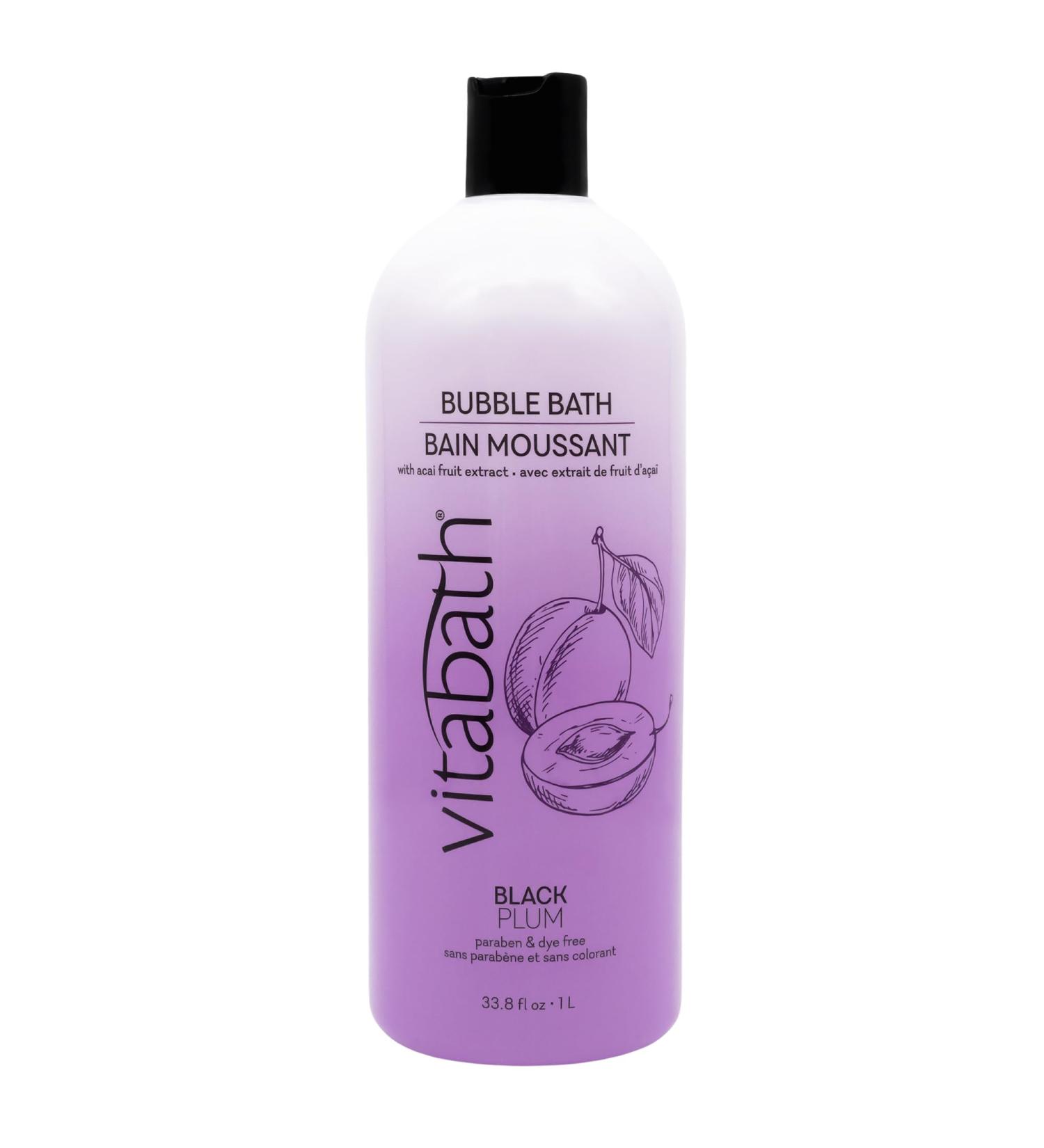 Vitabath Black Plum Bubble Bath - Moisturizing Foaming Soak for All Skin Types - 33.8 fl oz - Shop Internationally - Buy Online on GoSupps.com