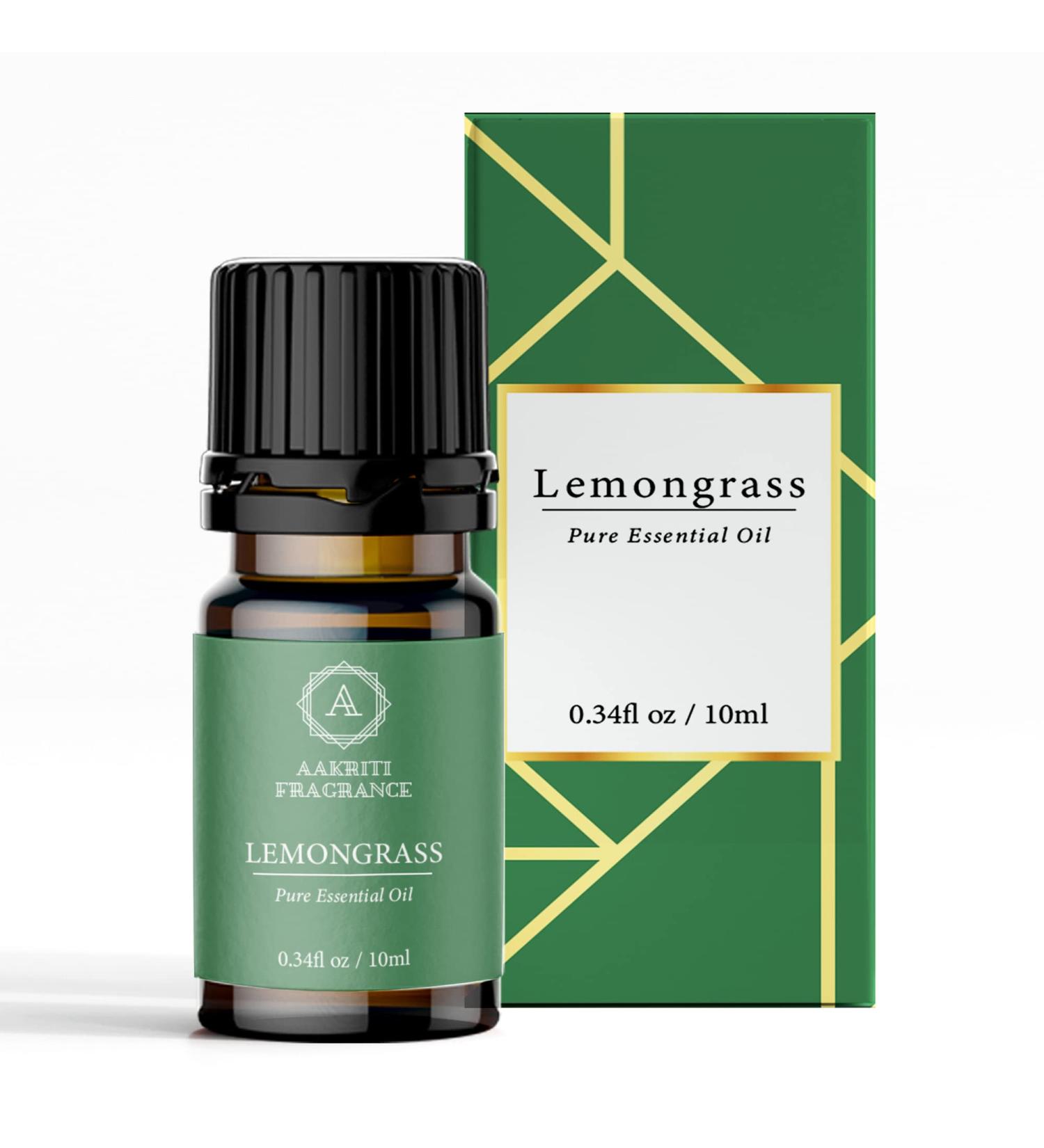 AAKRITI Premium Lemongrass Essential Oil - 100% Natural & Pure GMP Certified 10ml for Spa Aromatherapy & Diffusion - Buy Online on GoSupps.com