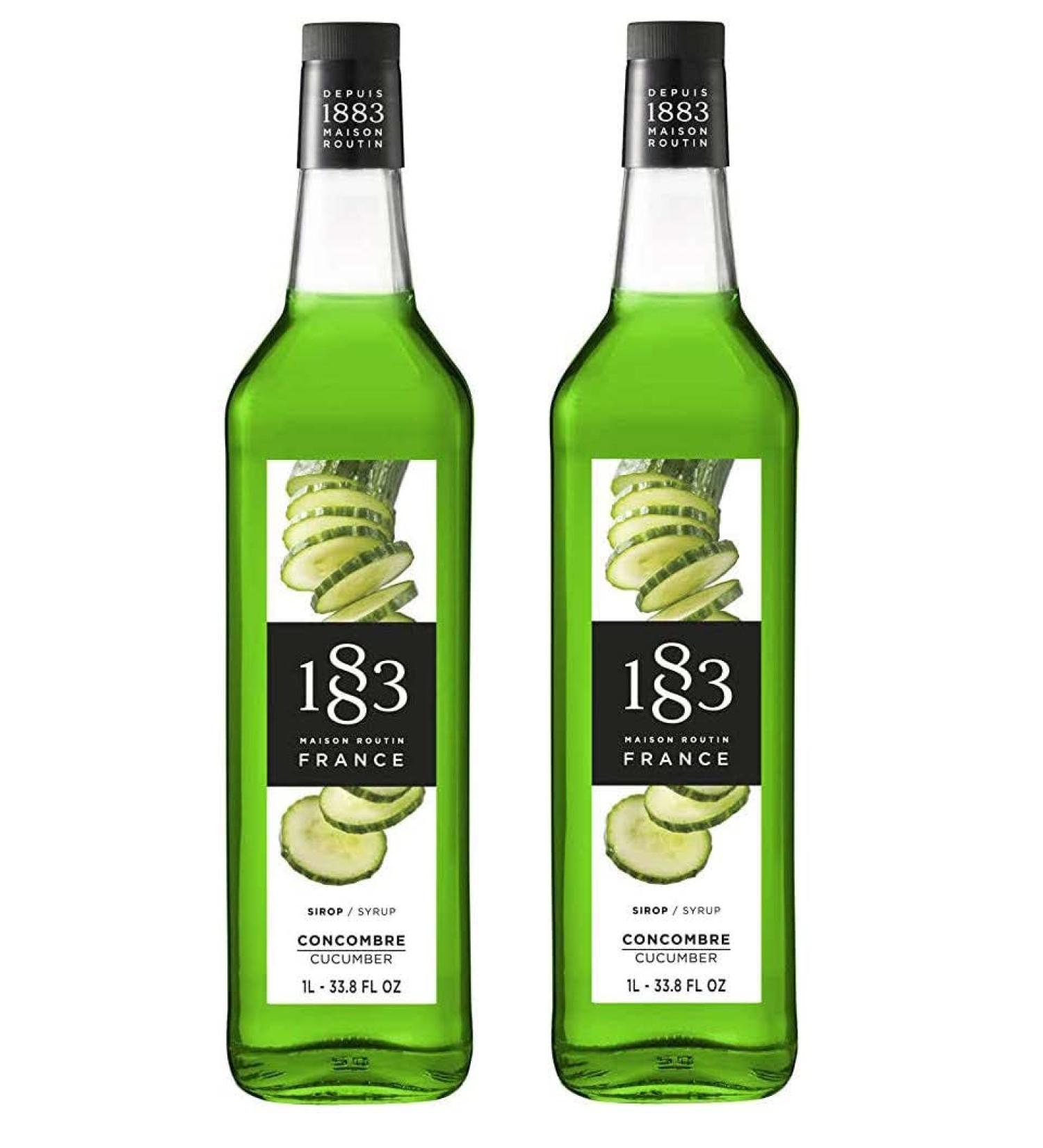 Maison Routin 1883 Cucumber Flavour Syrup 1L Glass Bottle 2 Pack Cucumber 1 l (Pack of 2) - Buy Online on GoSupps.com