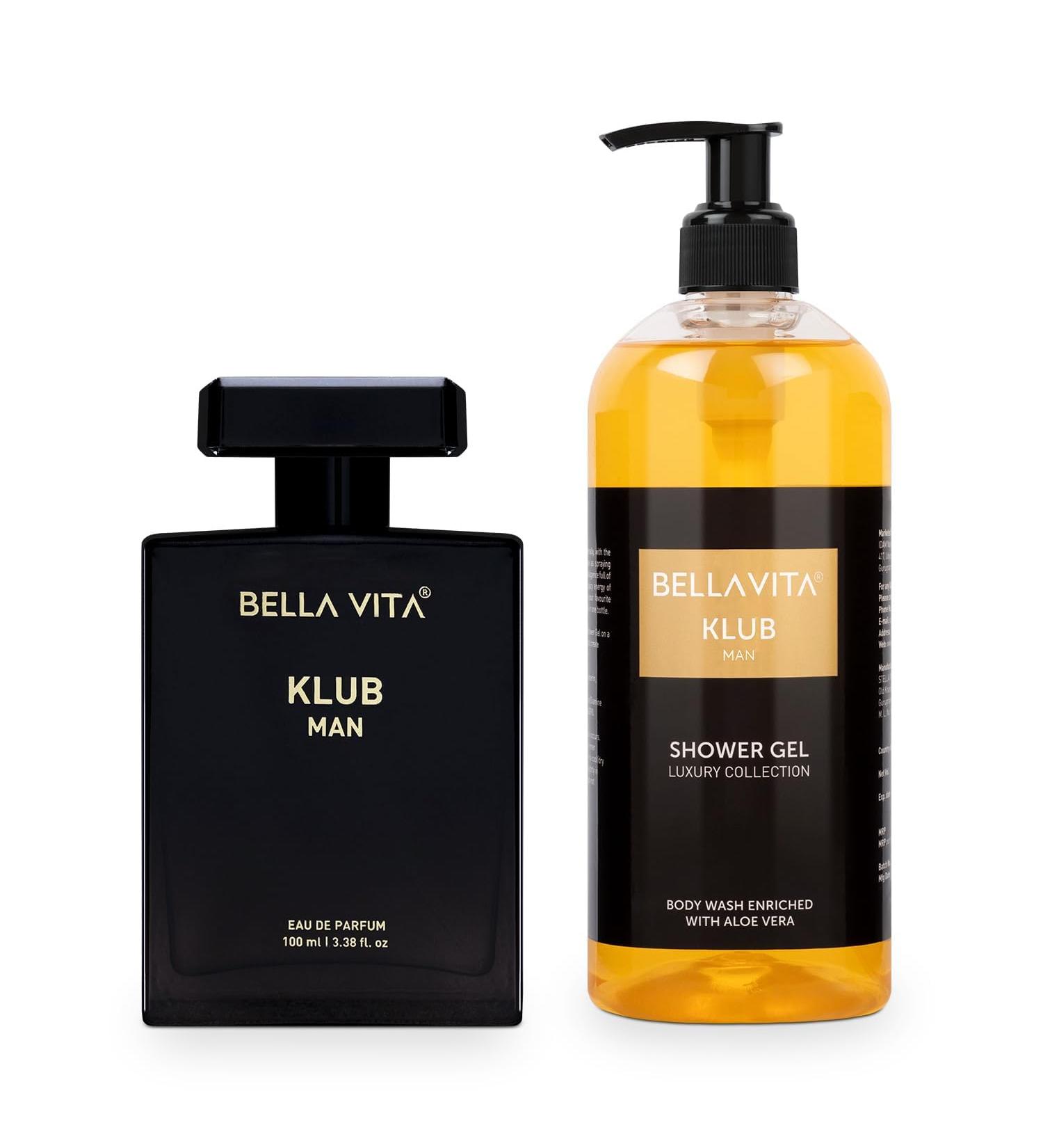 Luxury KLUB Man EDP Premium Long Lasting Fragrance Perfume 100ml (3.4 fl.oz.) & Shower Gel For Deep Cleansing Hydrating Softer Skin With Aloe Vera 500ml (16.91 fl.oz.) For Men - Buy Online on GoSupps.com