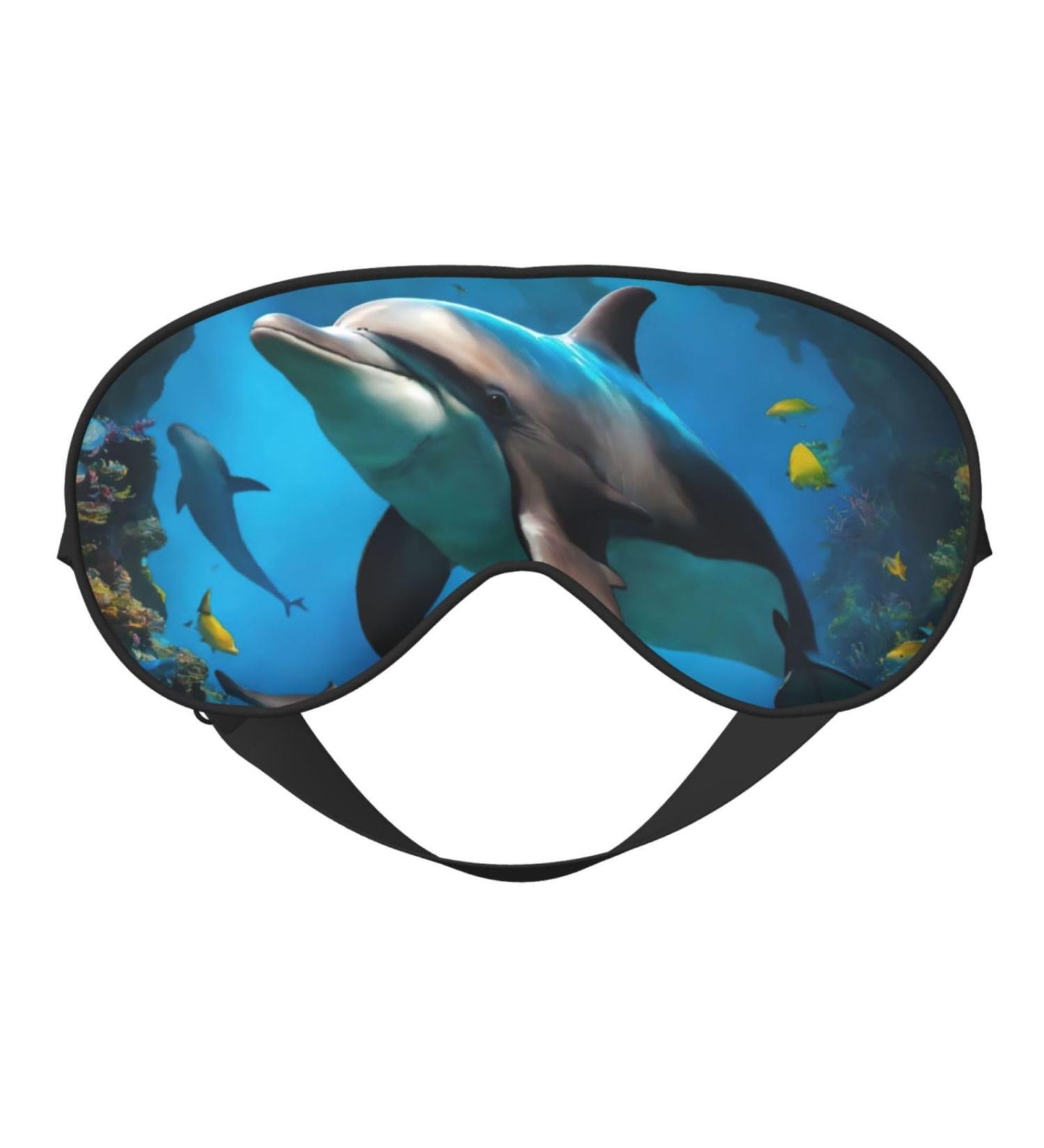 3D Underwater World Fish Dolphin Sleep Mask - Adjustable Breathable & Stylish Eye Mask for Ultimate Comfort - Buy Online on GoSupps.com