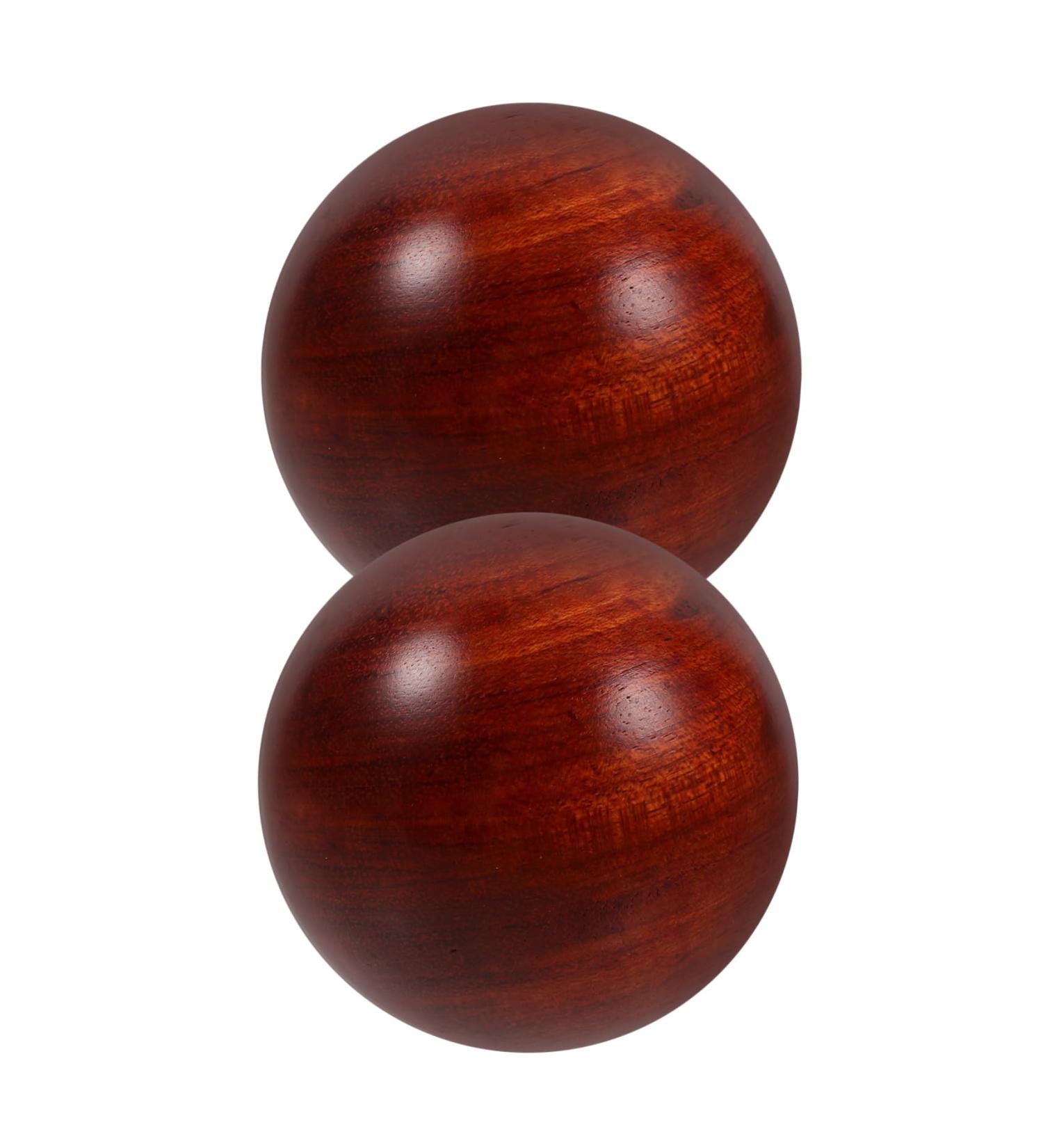 PLAFOPE Wooden Muscle Stretch Balls - 2 Pack Hand Exercise Fitness Balls (5cm) - Handicrafts for Improved Grip & Strength - Buy Online on GoSupps.com