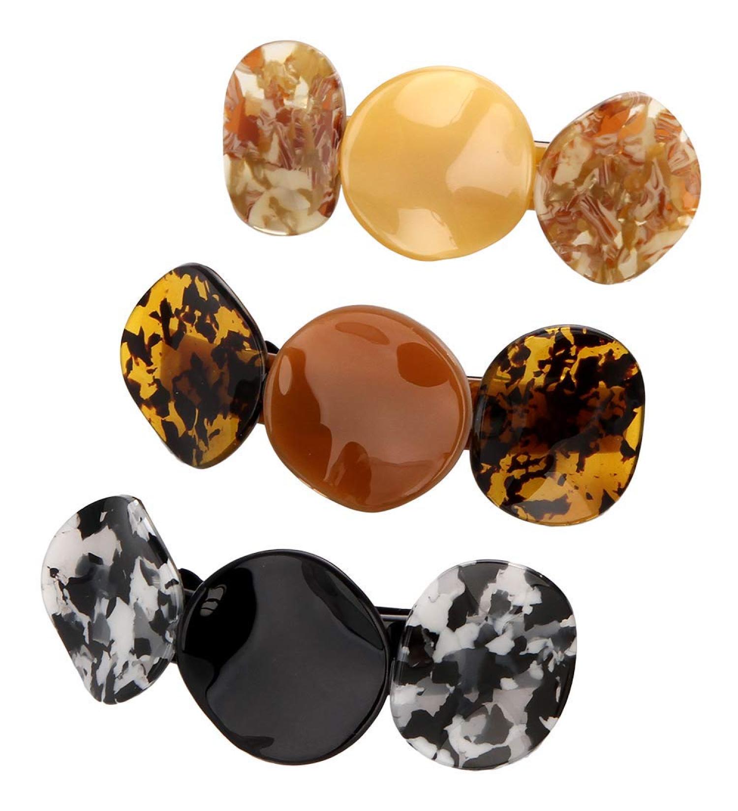 Loneedy Floral Hair Clips for Women | Retro-Classic Large Exquisite Hair Accessories (Black Dark Brown Gold) - Shop Internationally - Buy Online on GoSupps.com