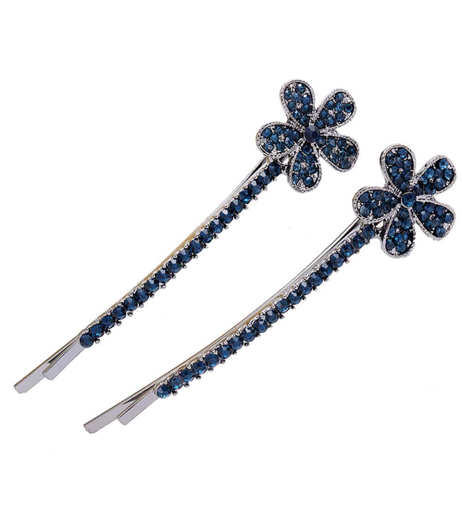Women Alloy Hair Clip Vintage Hair Pins Rhinestone Barrettes Flower Bobby Pins Hair Care Tools Beauty Accessories For Female Girls Style4 - Buy Online on GoSupps.com