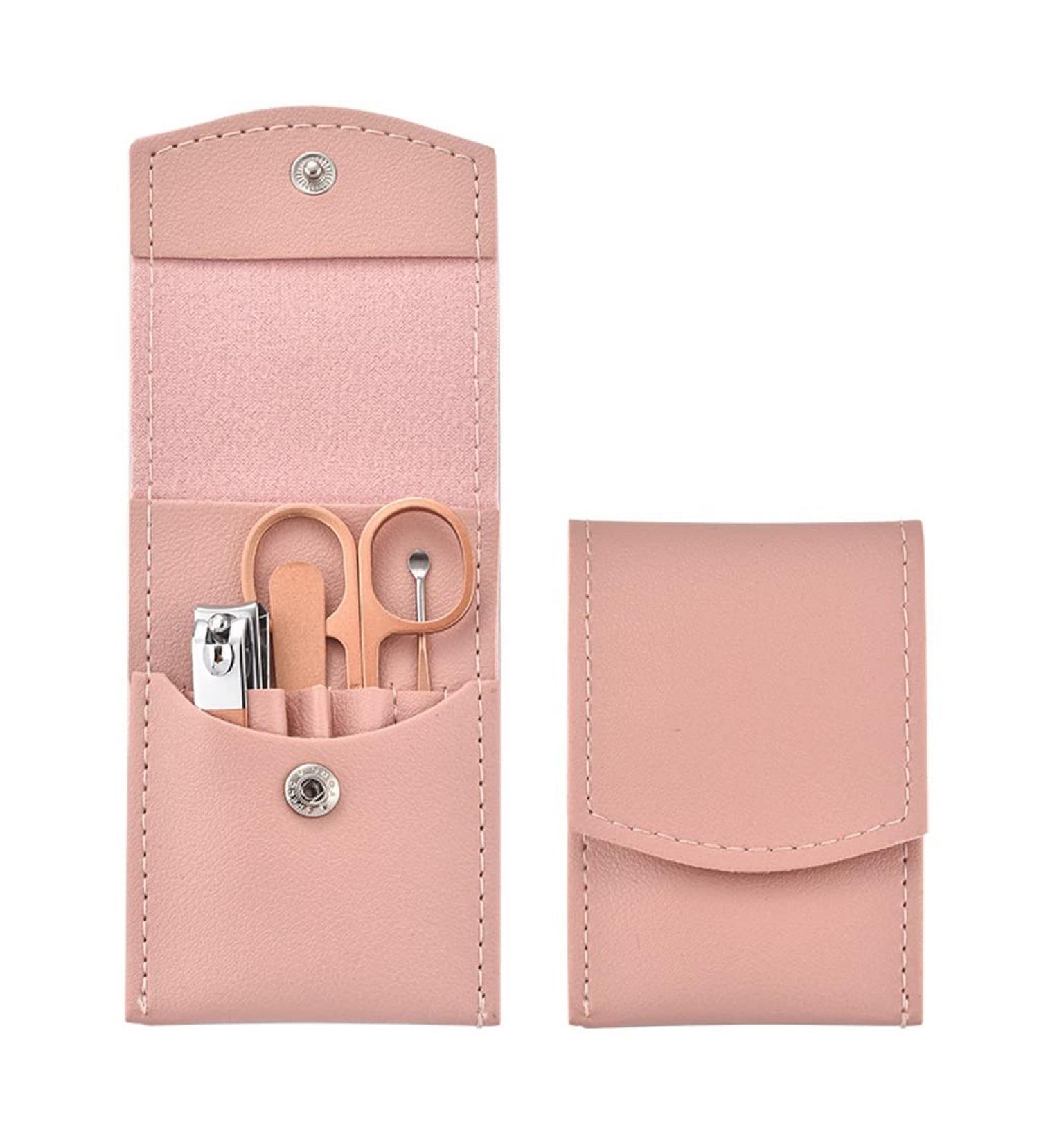 Nail Clippers Set Portable Nail Set Stainless Steel Snap Button Folding 4-Piece Nail Art Manicure Tool Gift Suitable for Indoor and Outdoor Travel (Color : D) - Buy Online on GoSupps.com