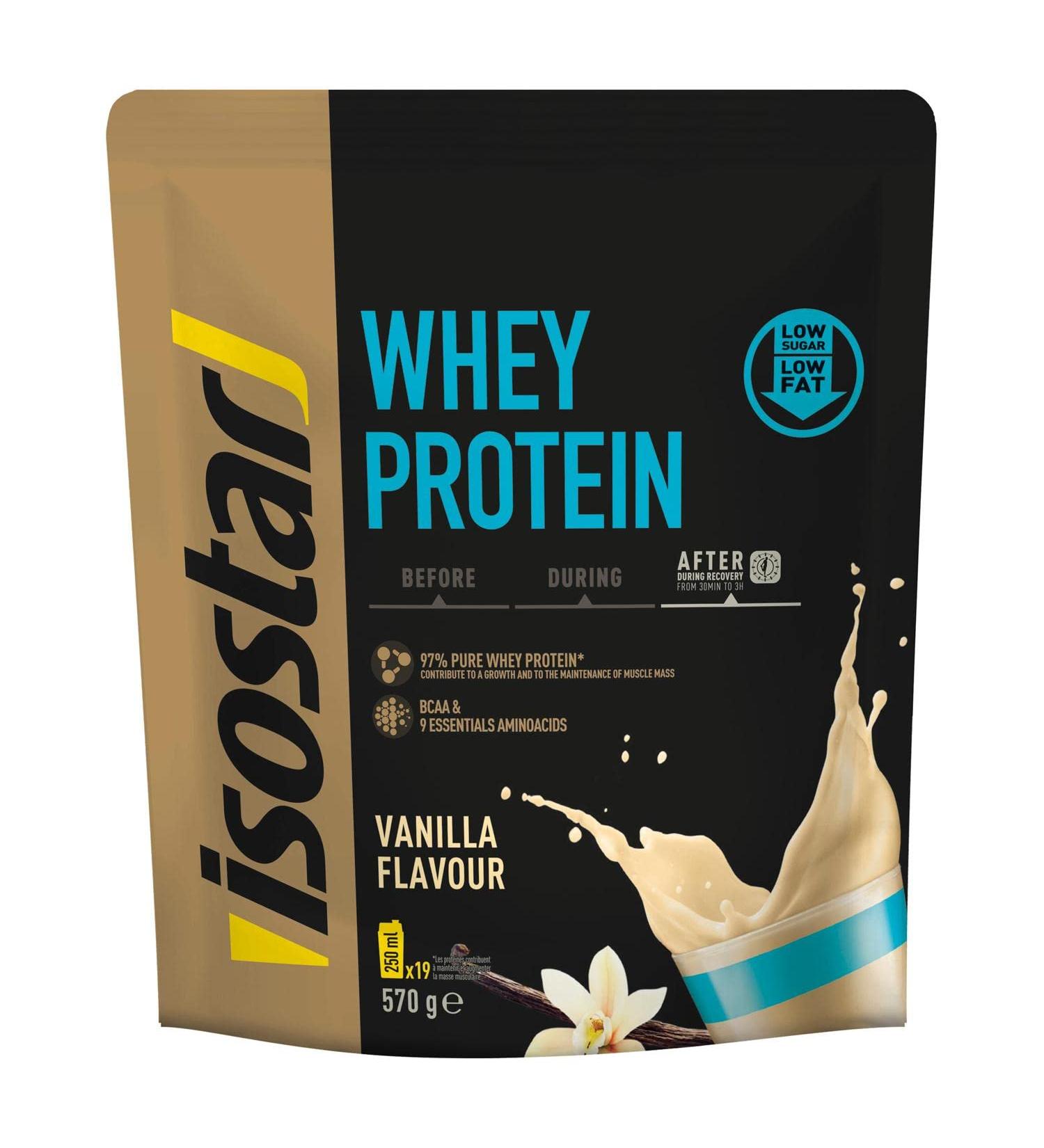 Isostar - Whey Protein - Milk Protein Powder for Hyperprotein Drink - Flavor: Vanilla - Weight: 570 g (19 drinks) - 212496 - Buy Online on GoSupps.com