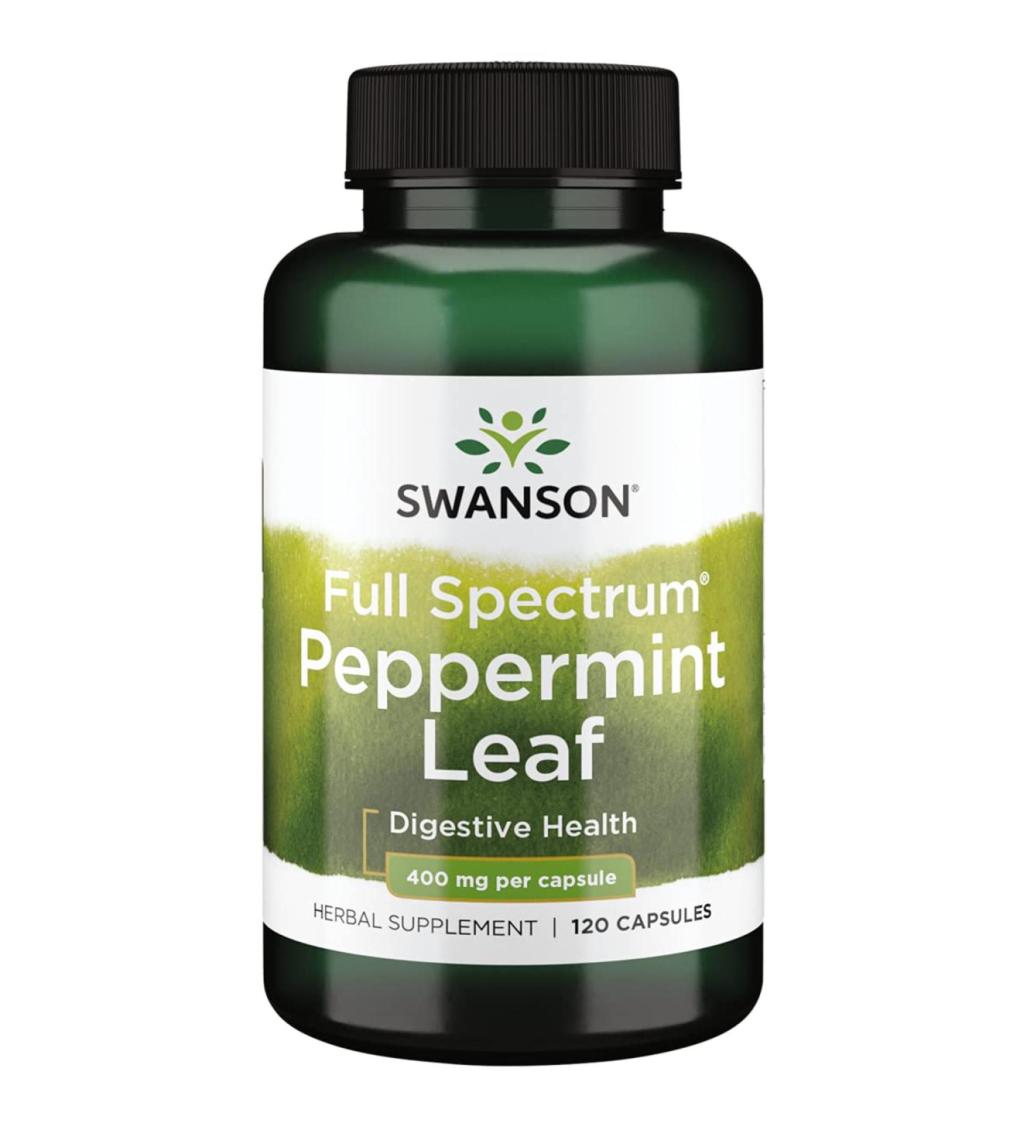 Swanson Full Spectrum Peppermint Leaf 400mg 120 Capsules - Natural Digestive Support - Buy Online on GoSupps.com
